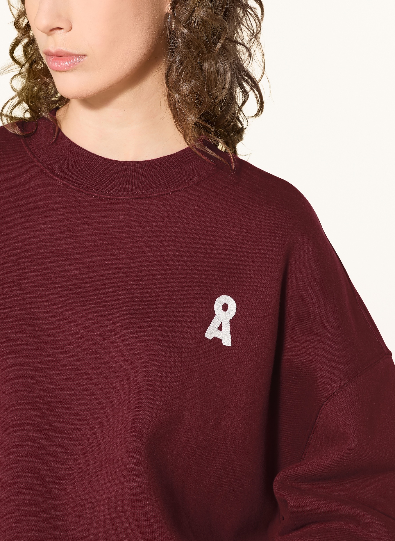 ARMEDANGELS Sweatshirt ALIZAA: DARK RED / CREAM