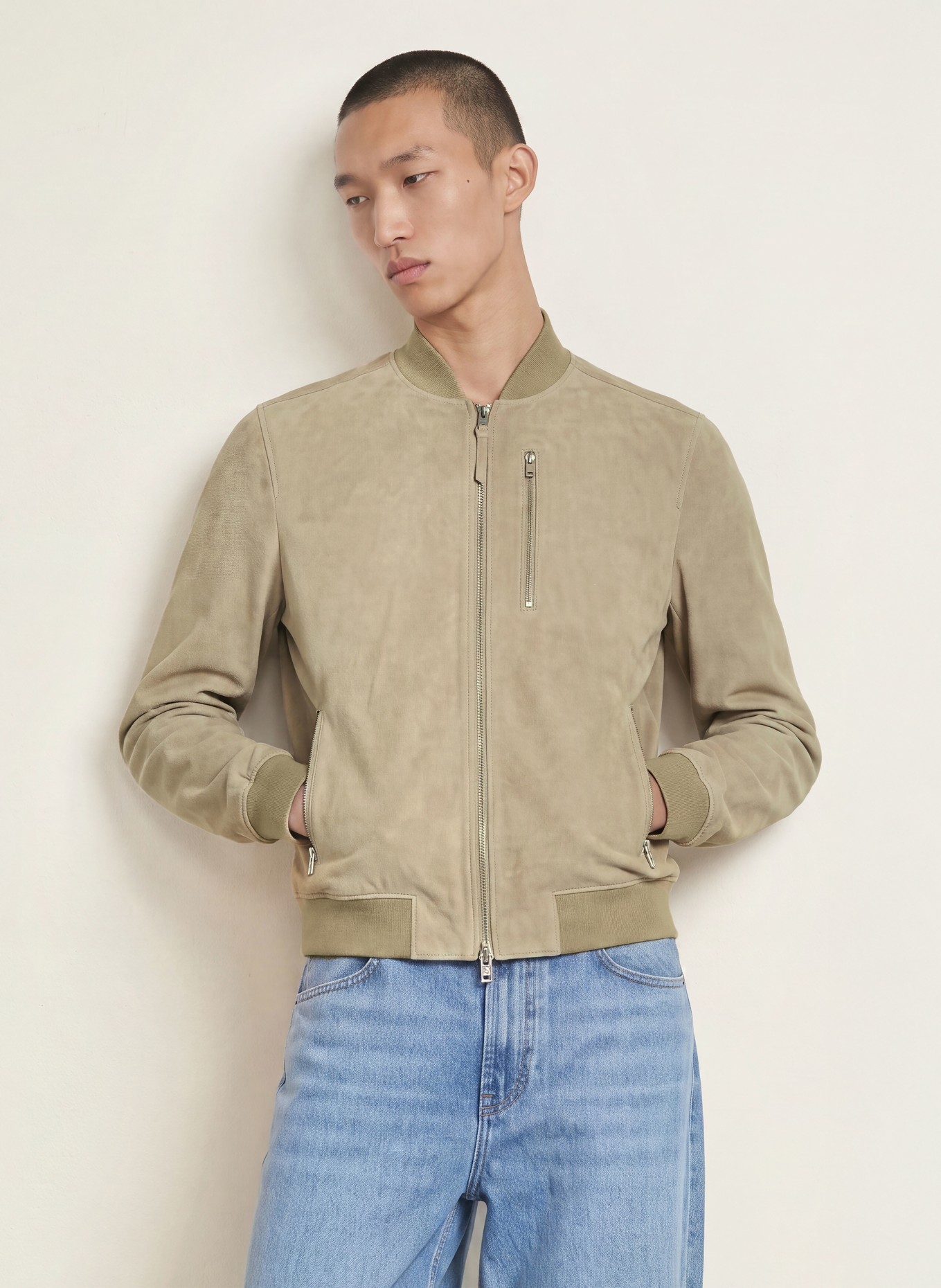 ALLSAINTS Lederjacke KEMBLE: HELLBRAUN