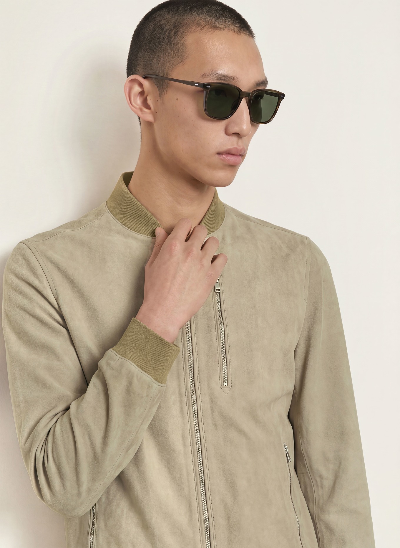 ALLSAINTS Lederjacke KEMBLE: HELLBRAUN