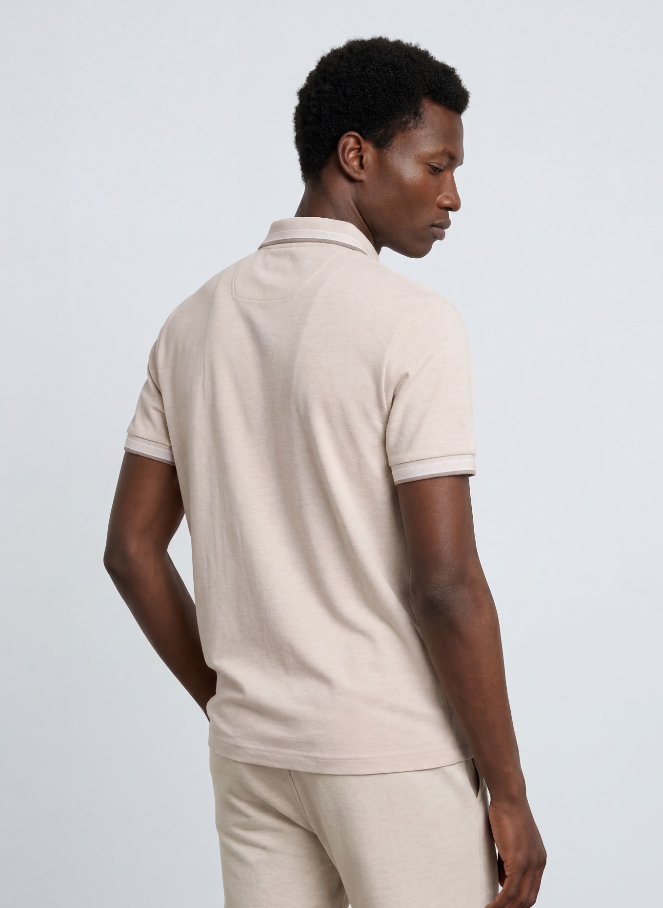 BOSS Pikétröja PADDY CURVED Regular Fit: GRÄDDE