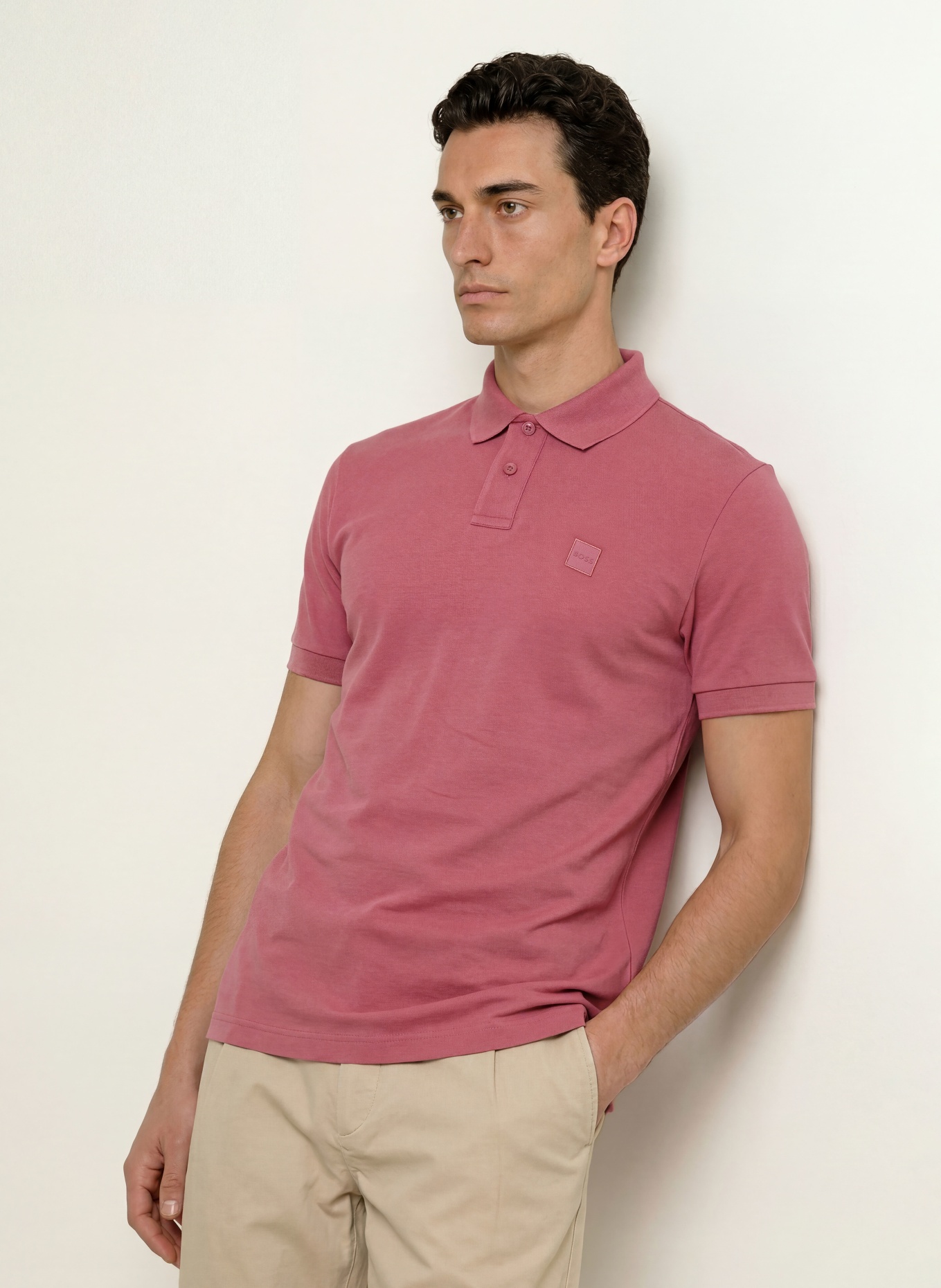 BOSS Tricou polo din jersey PASSENGER: ROȘU