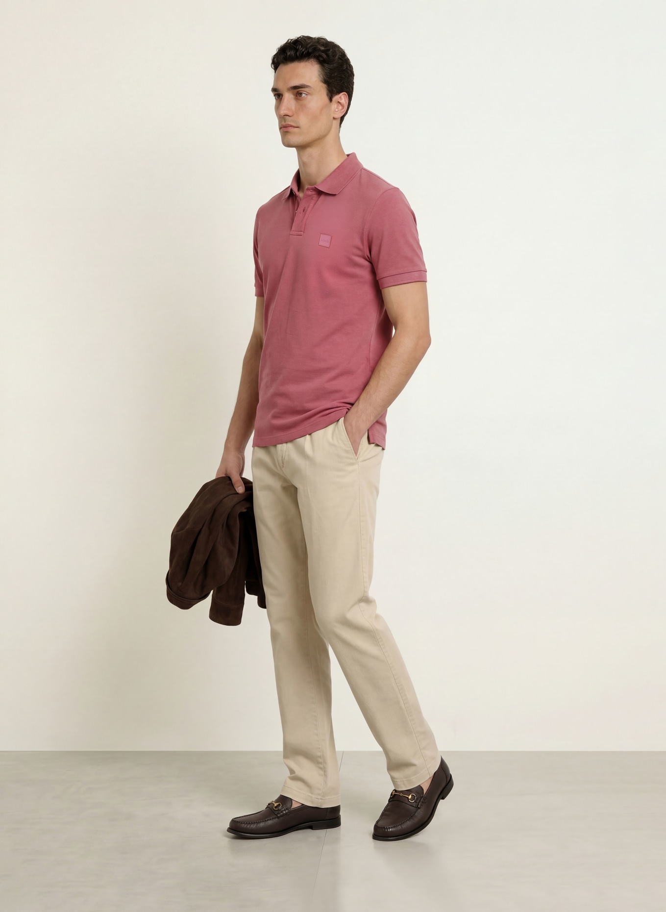 BOSS Tricou polo din jersey PASSENGER: ROȘU