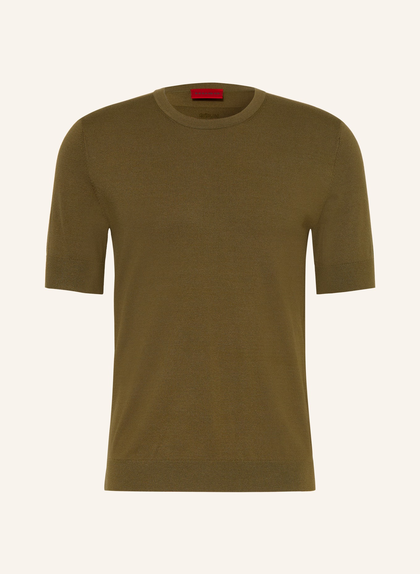 HUGO Strickshirt SAN CARL: OLIV