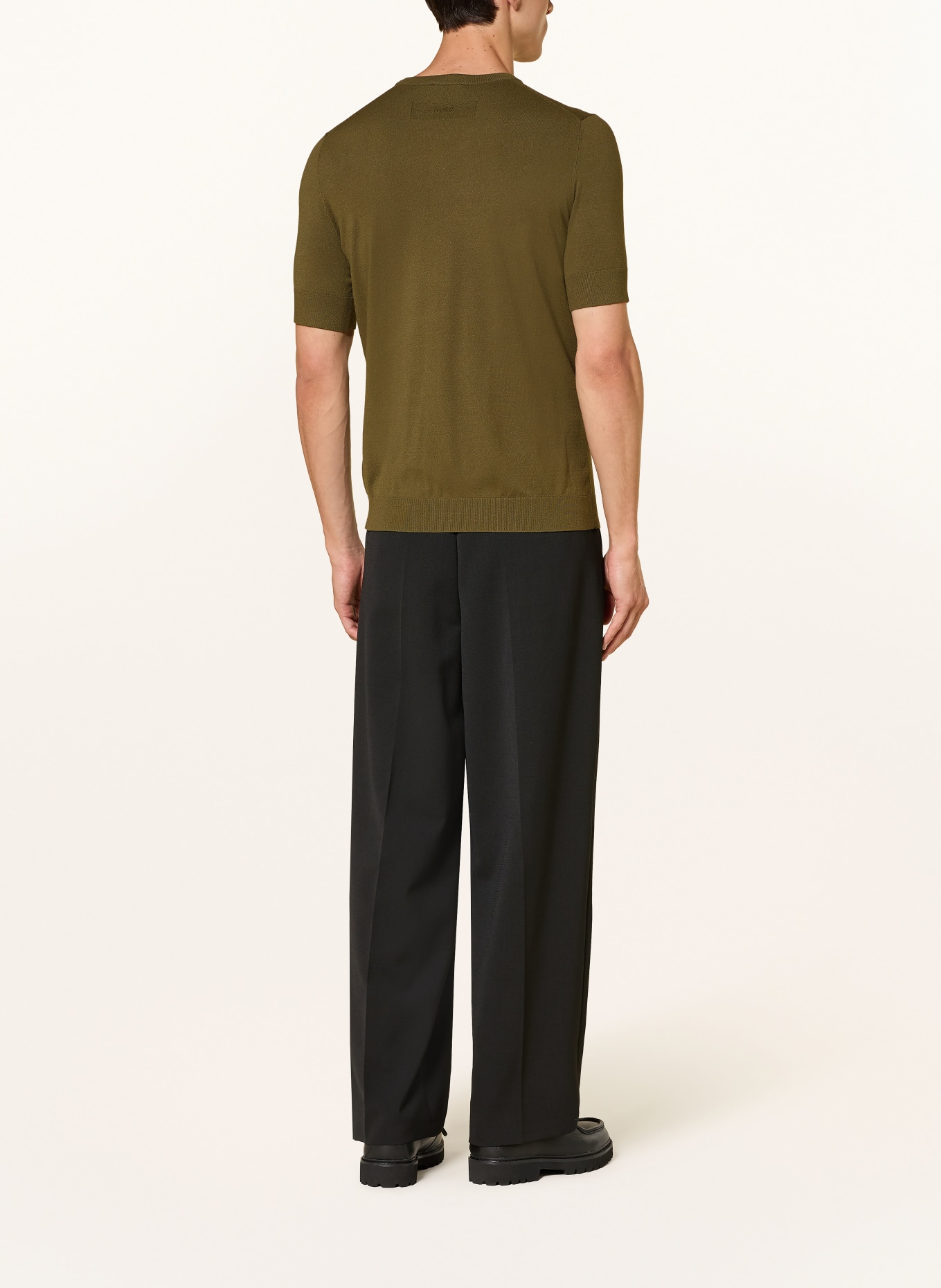 HUGO Strickshirt SAN CARL: OLIV