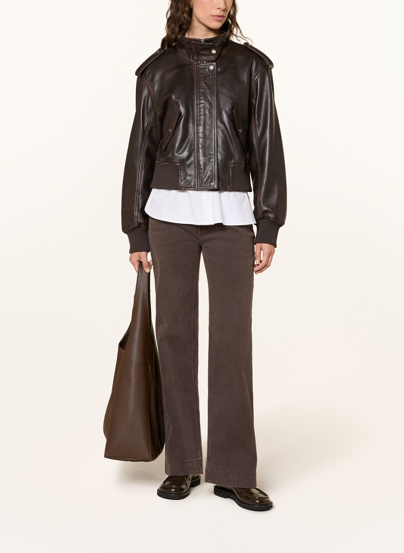 MAC Jeans WIDE: D701 brown stone wash