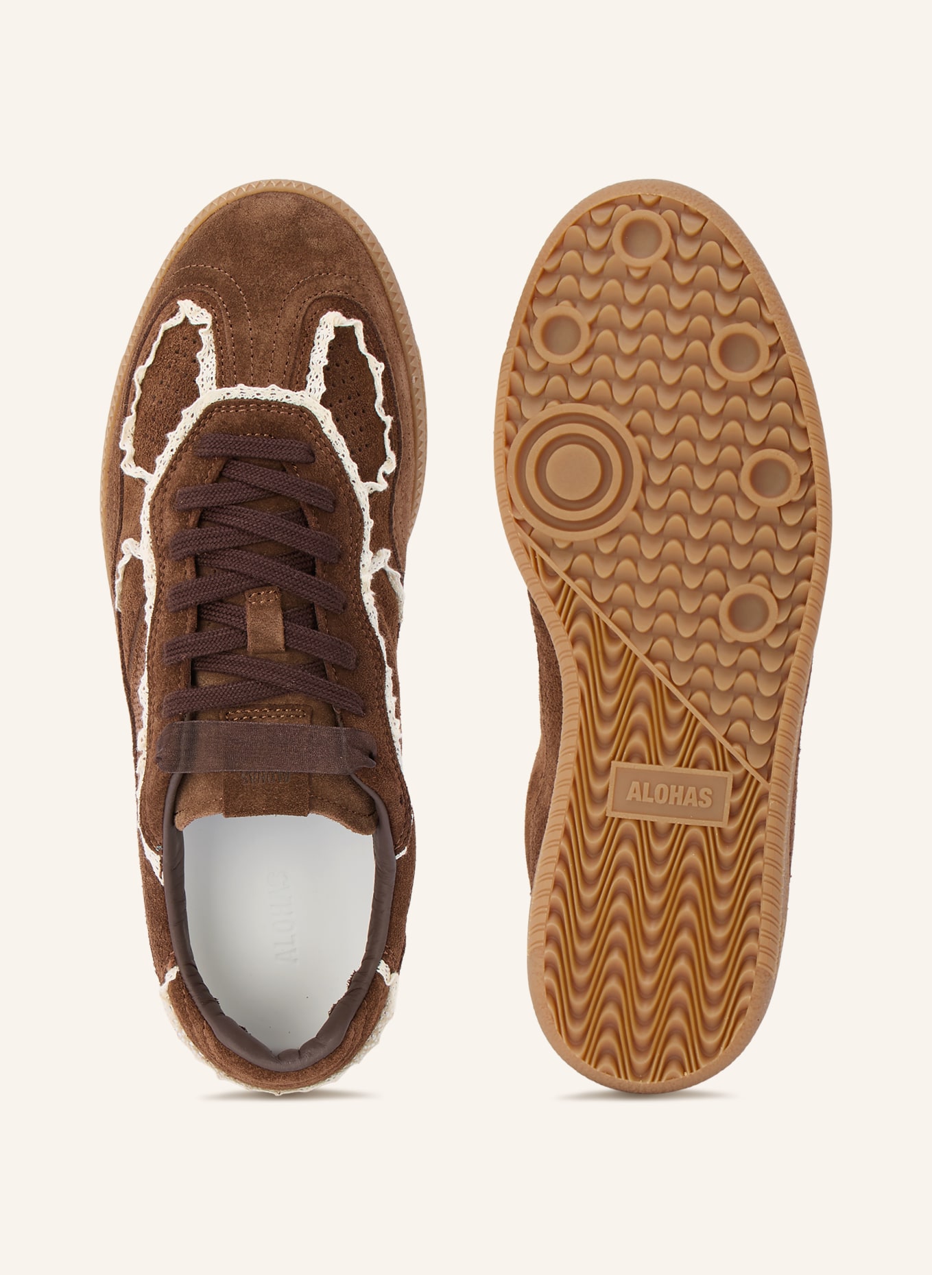 ALOHAS Sneakers TB.490: DARK BROWN / WHITE