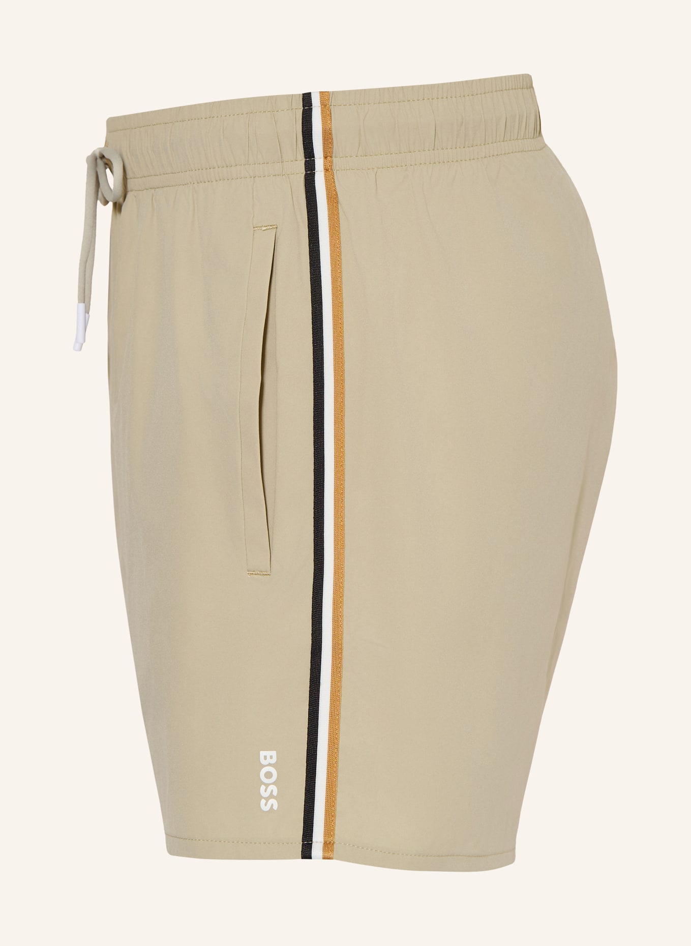 BOSS Swim shorts ICONIC: LIGHT GREEN / CAMEL / WHITE