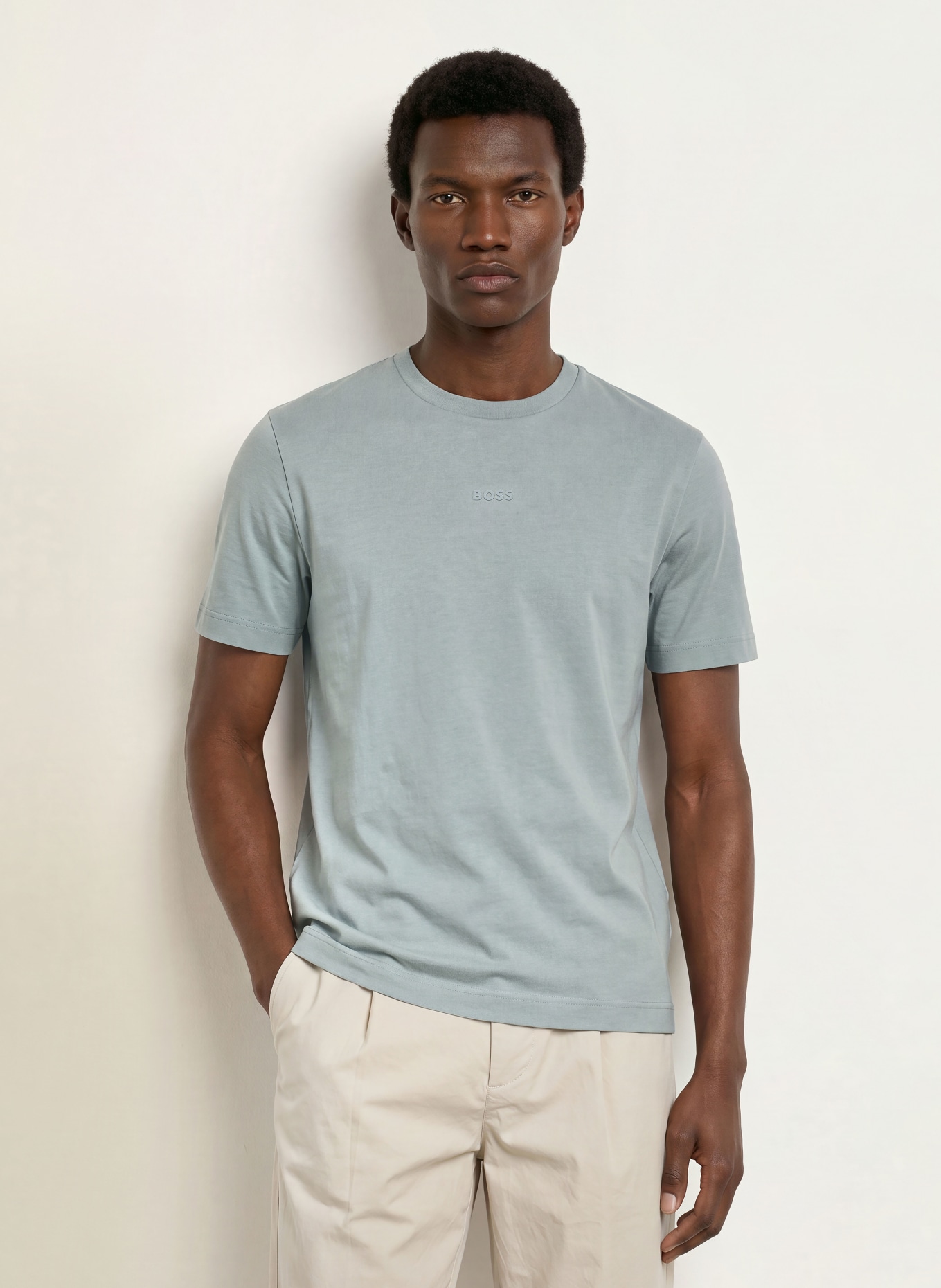 BOSS T-Shirt TCHUP: BLAUGRAU