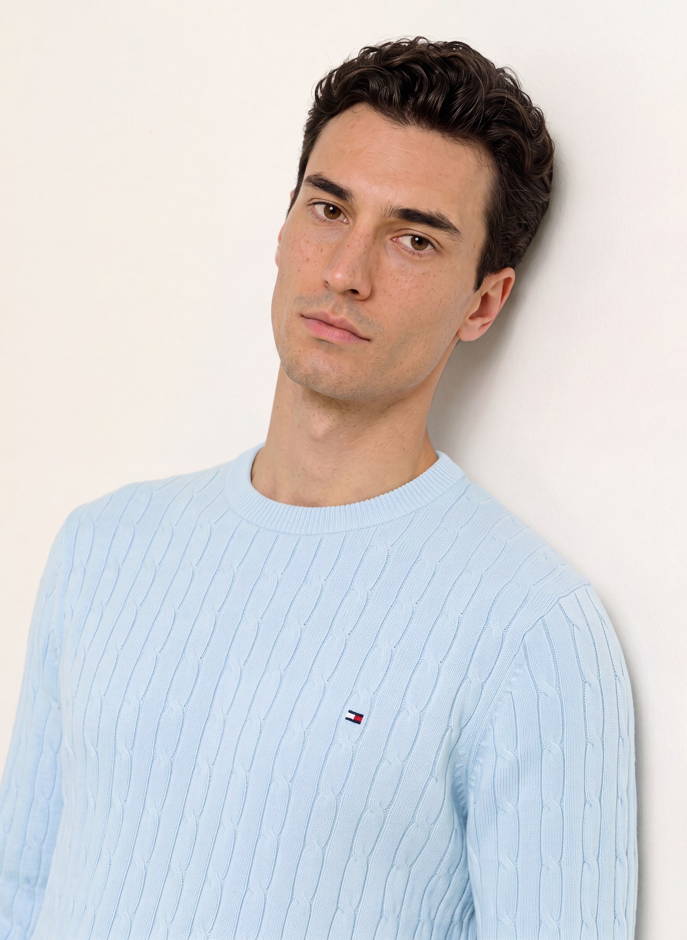 TOMMY HILFIGER Pullover: HELLBLAU