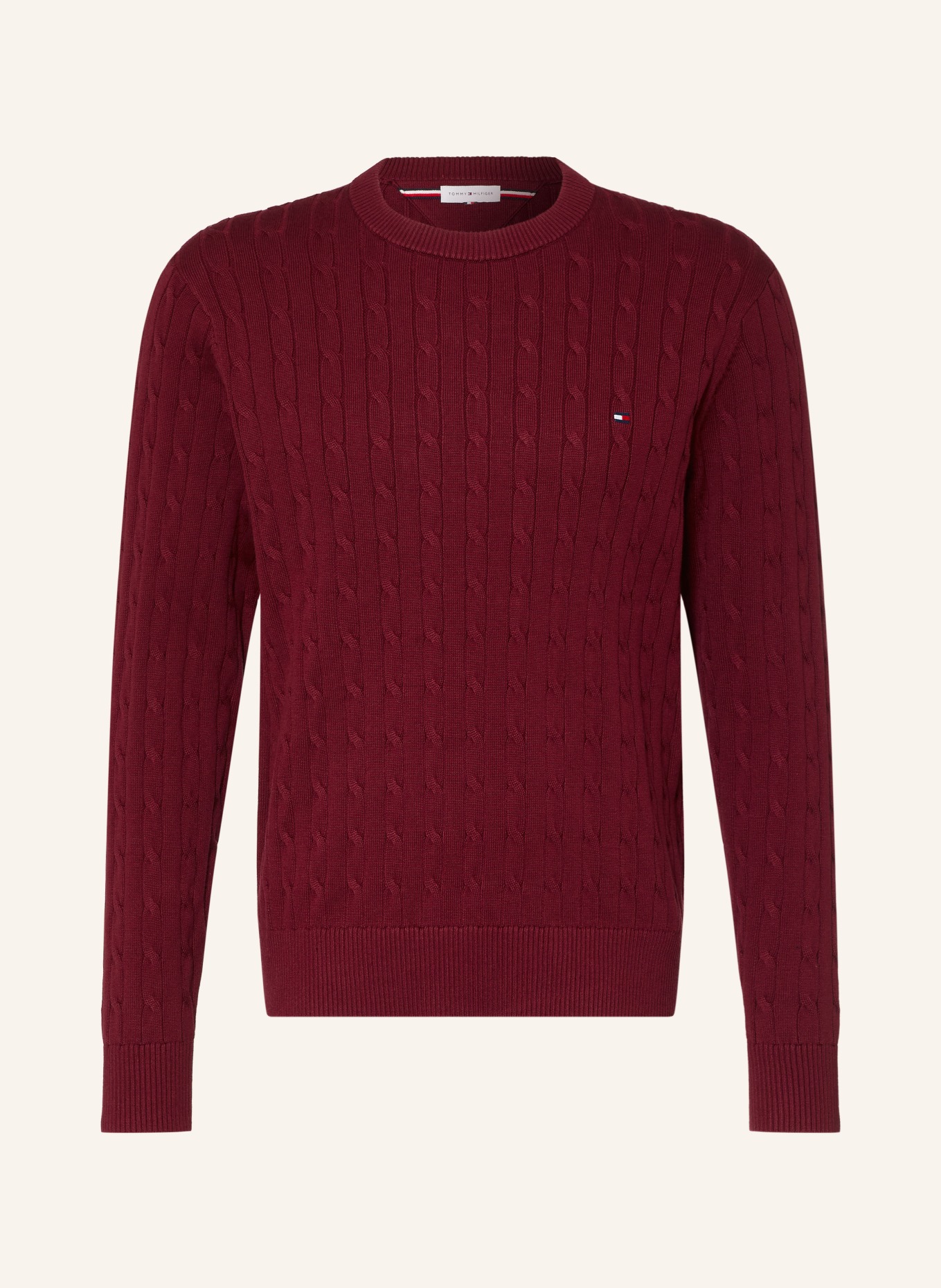 TOMMY HILFIGER Sweater: DARK RED