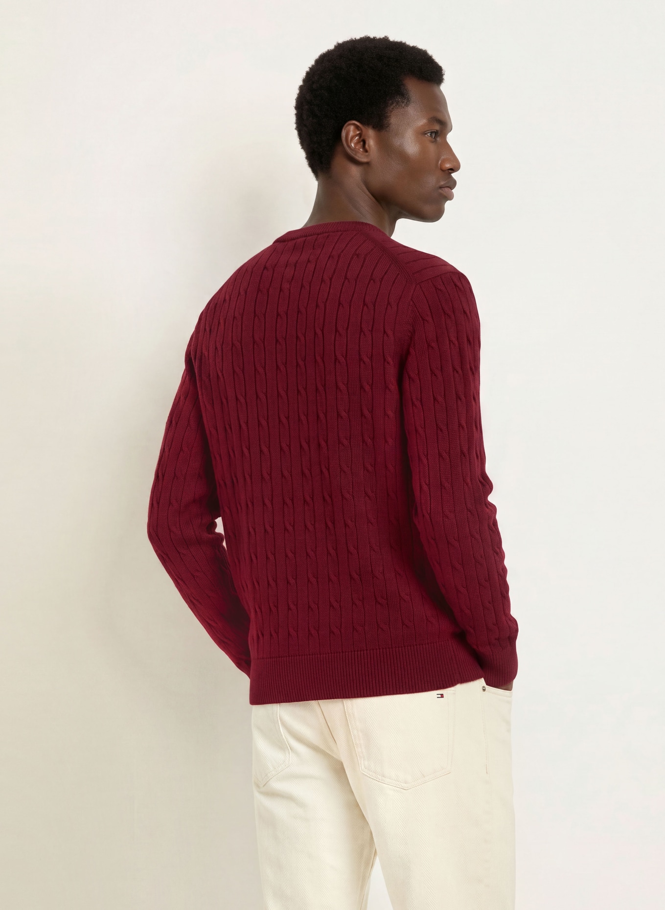TOMMY HILFIGER Sweater: DARK RED
