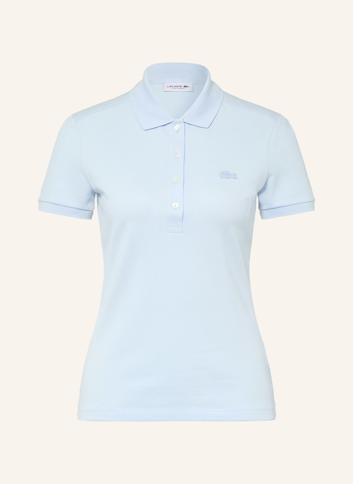 LACOSTE Piqué-poloshirt: LICHTBLAUW