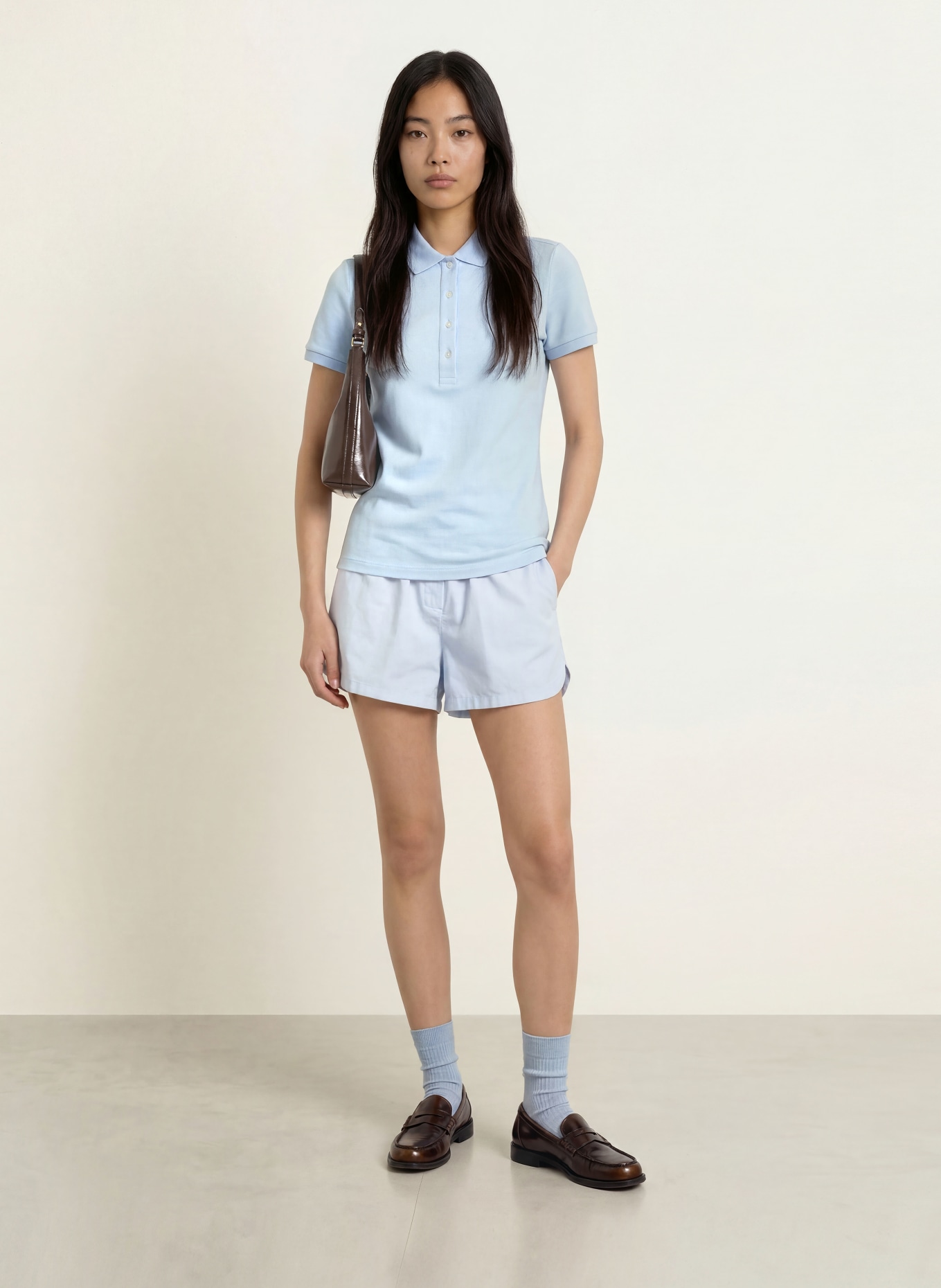 LACOSTE Piqué-poloshirt: LICHTBLAUW