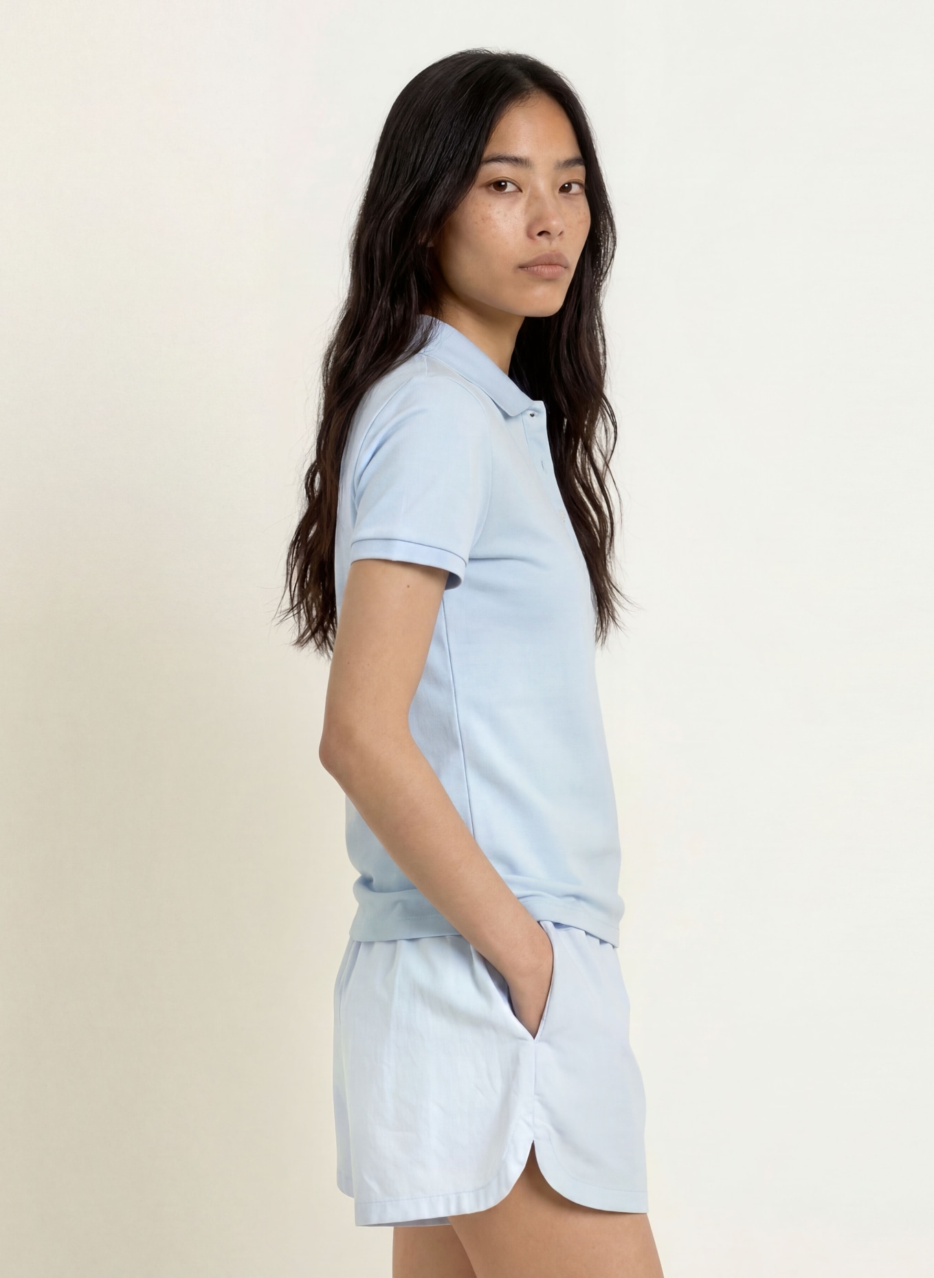 LACOSTE Piqué-poloshirt: LICHTBLAUW