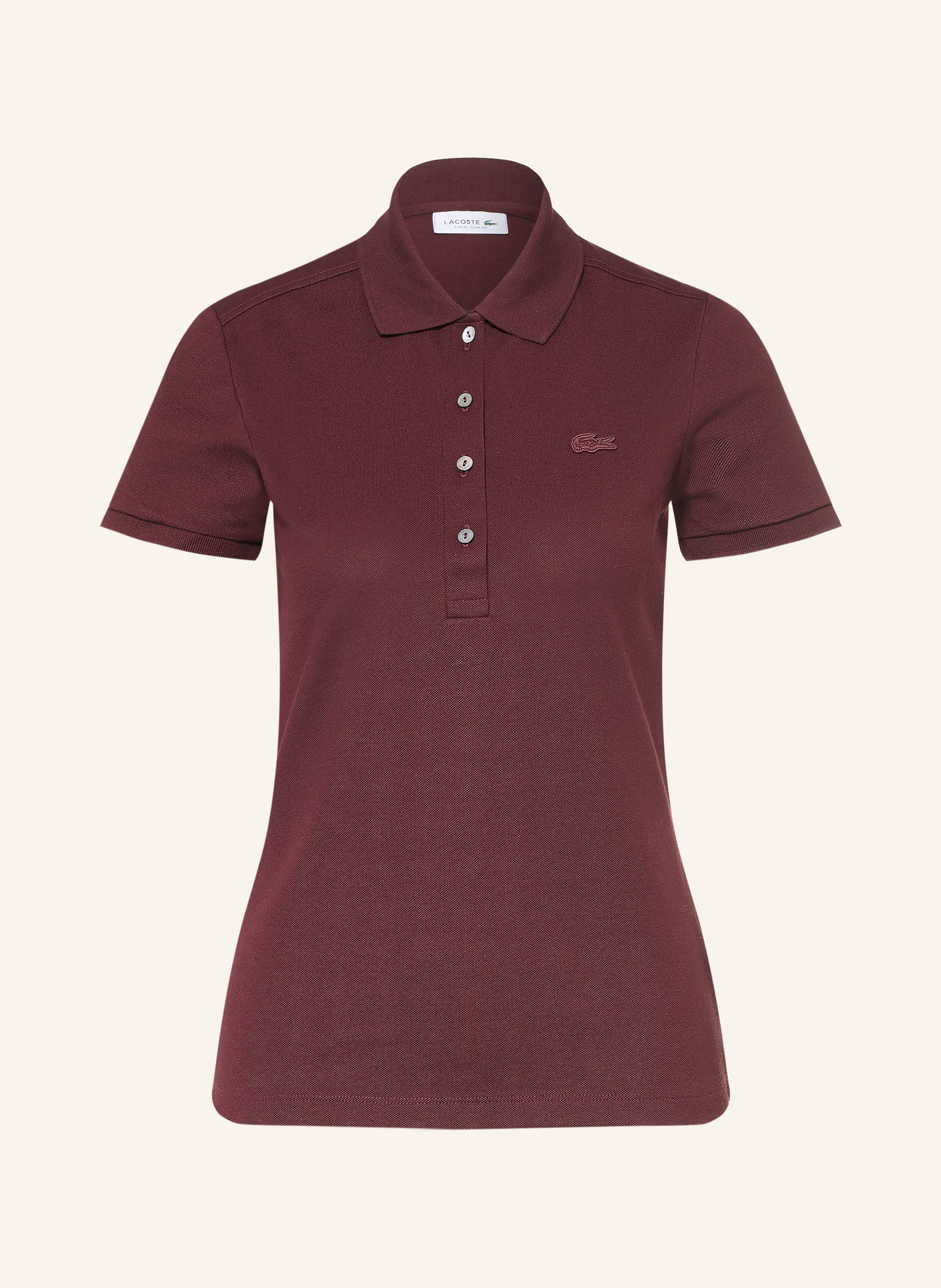 LACOSTE Piqué-poloshirt: MARRON FONCÉ