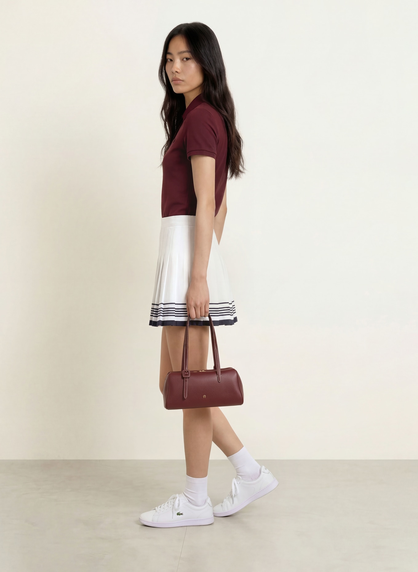 LACOSTE Piqué-poloshirt: MARRON FONCÉ