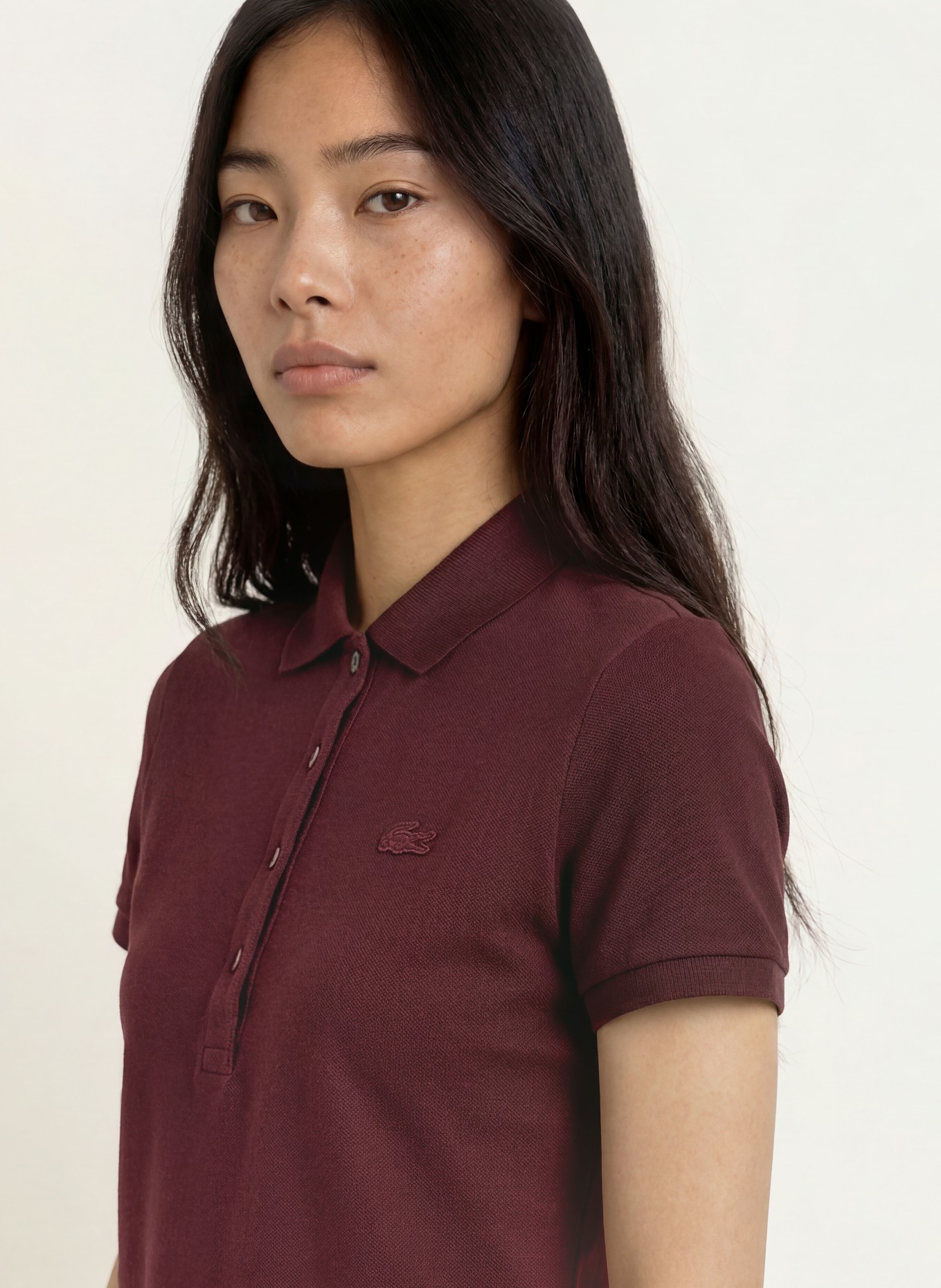 LACOSTE Piqué-poloshirt: MARRON FONCÉ