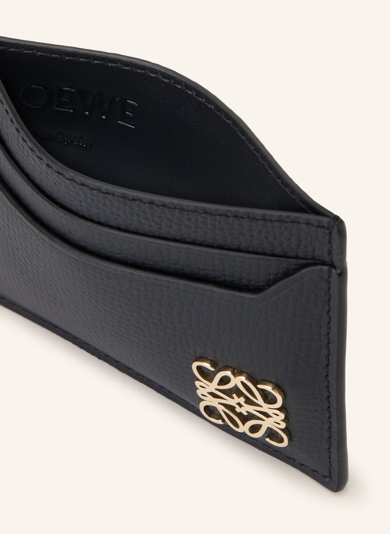 LOEWE Kartenetui ANAGRAM: SCHWARZ / GOLD