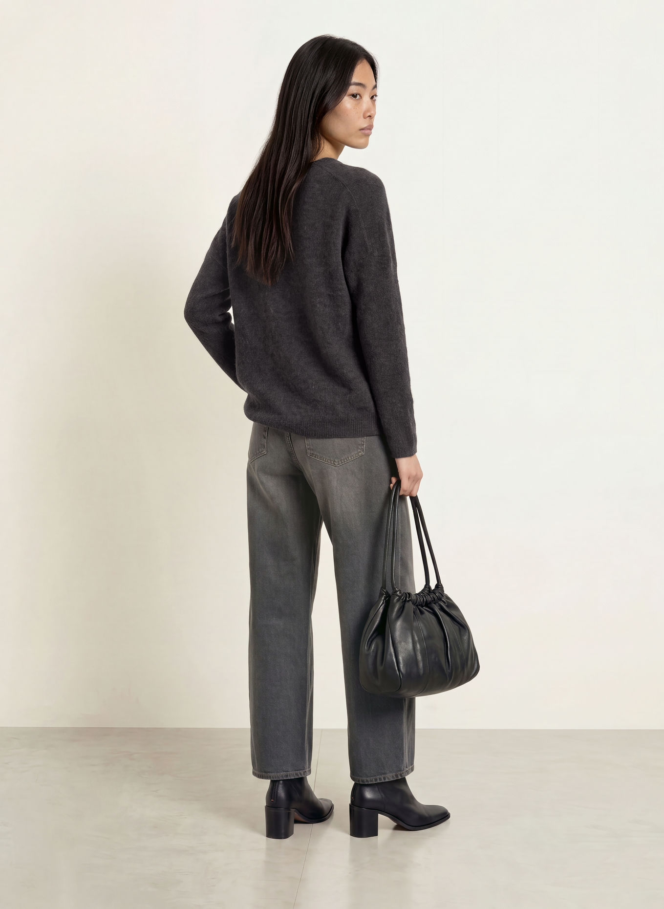 MOS MOSH Pullover THORA mit Alpaka: DUNKELGRAU