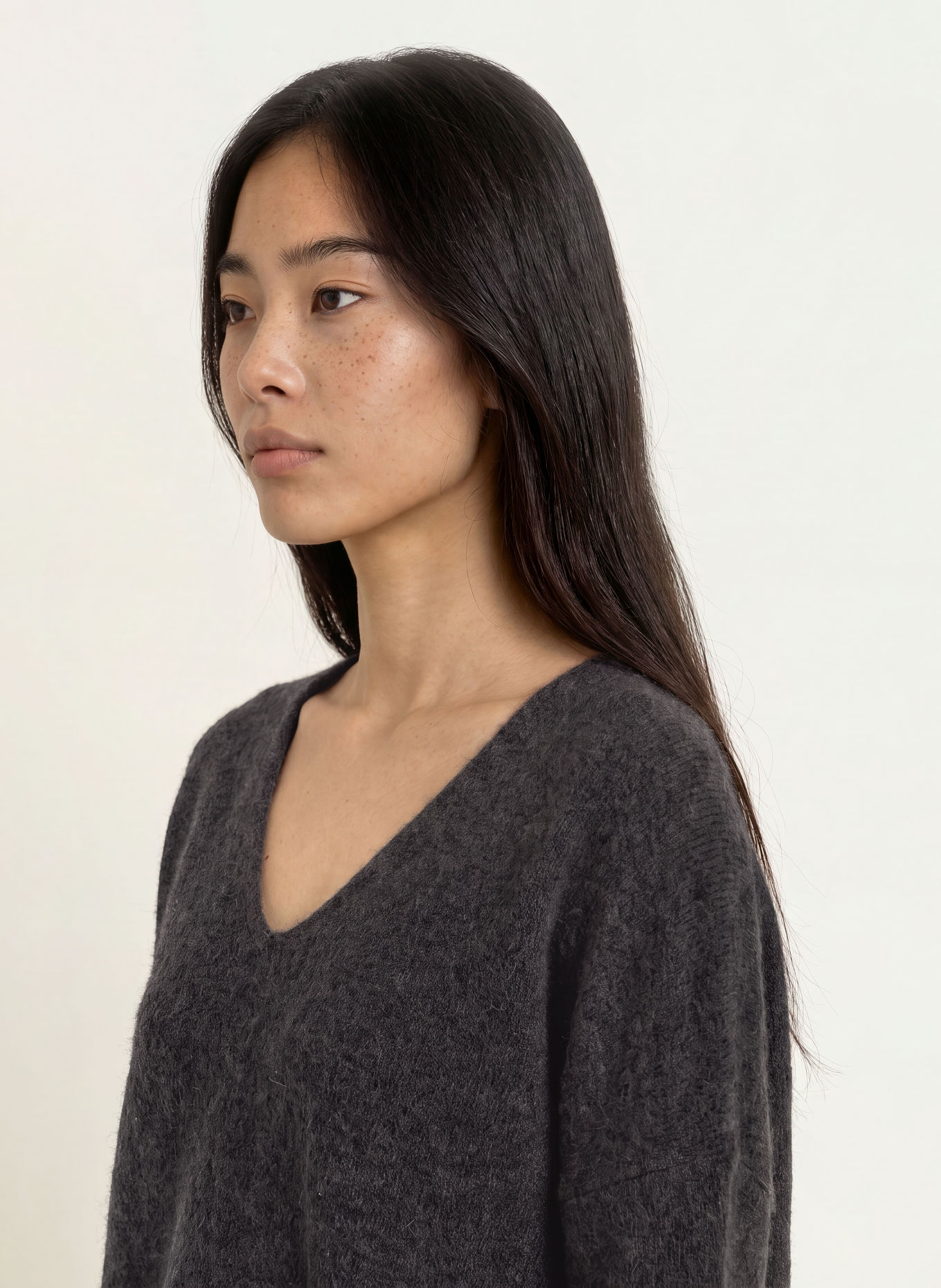 MOS MOSH Pullover THORA mit Alpaka: DUNKELGRAU