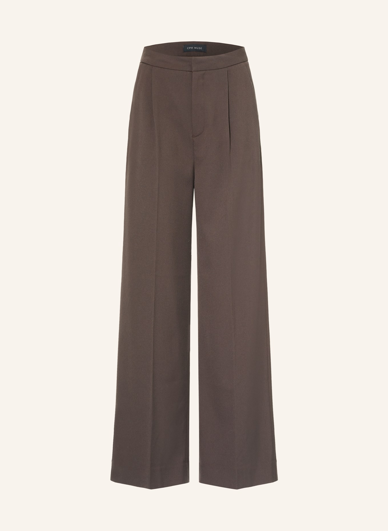 CPH MUSE Wide leg trousers CMTAILOR: DARK BROWN