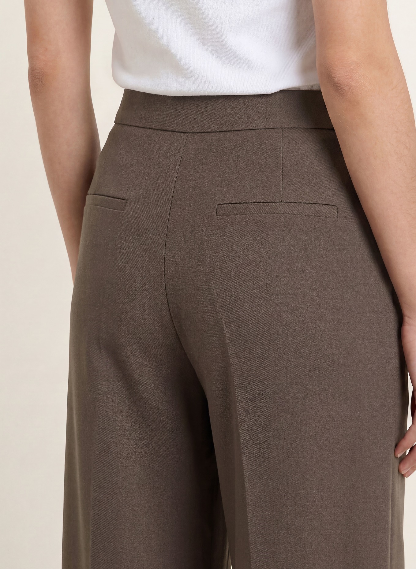 CPH MUSE Wide leg trousers CMTAILOR: DARK BROWN