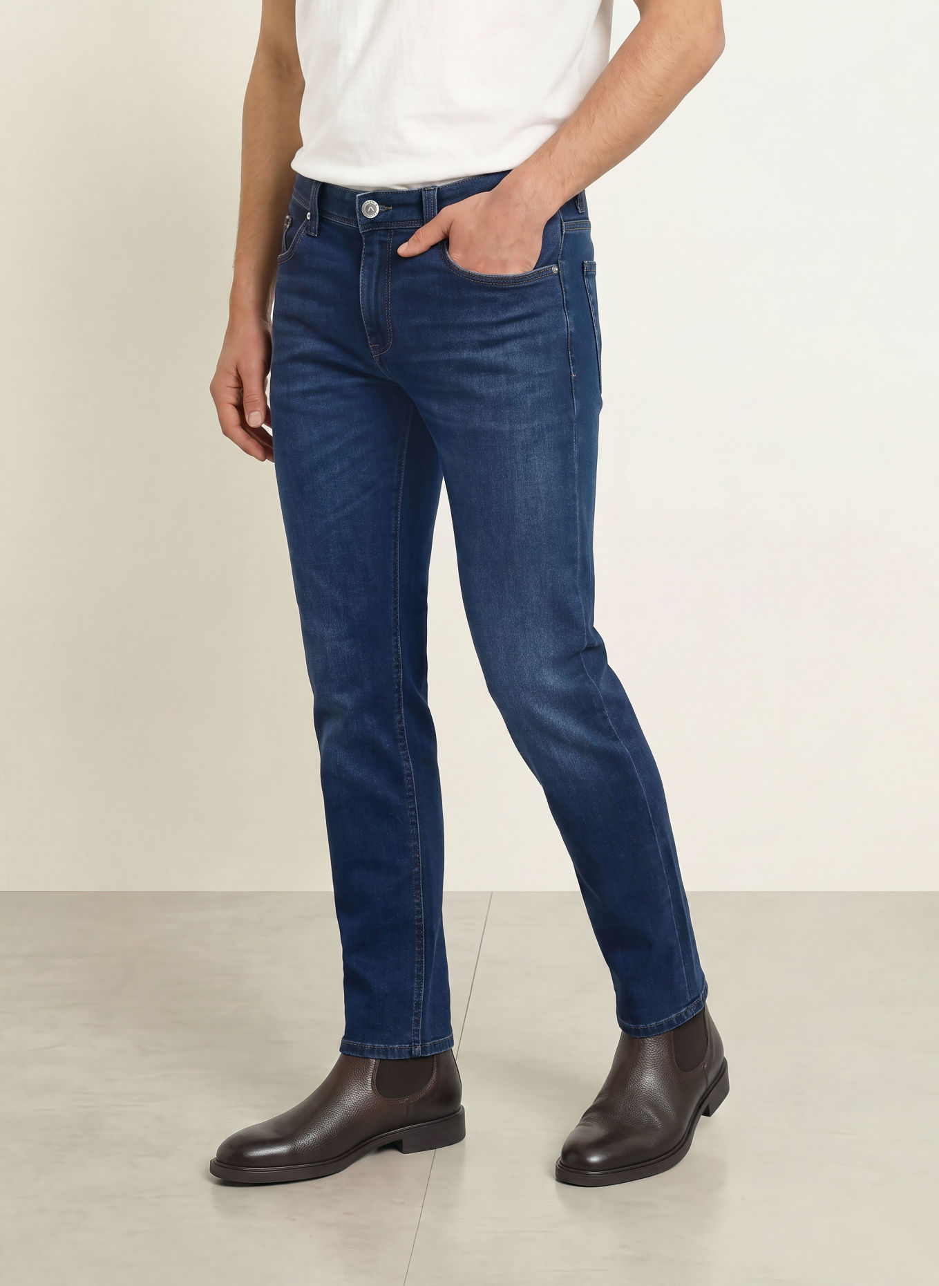 ALBERTO Jeans PIPE coupe classique: 893 NAVY