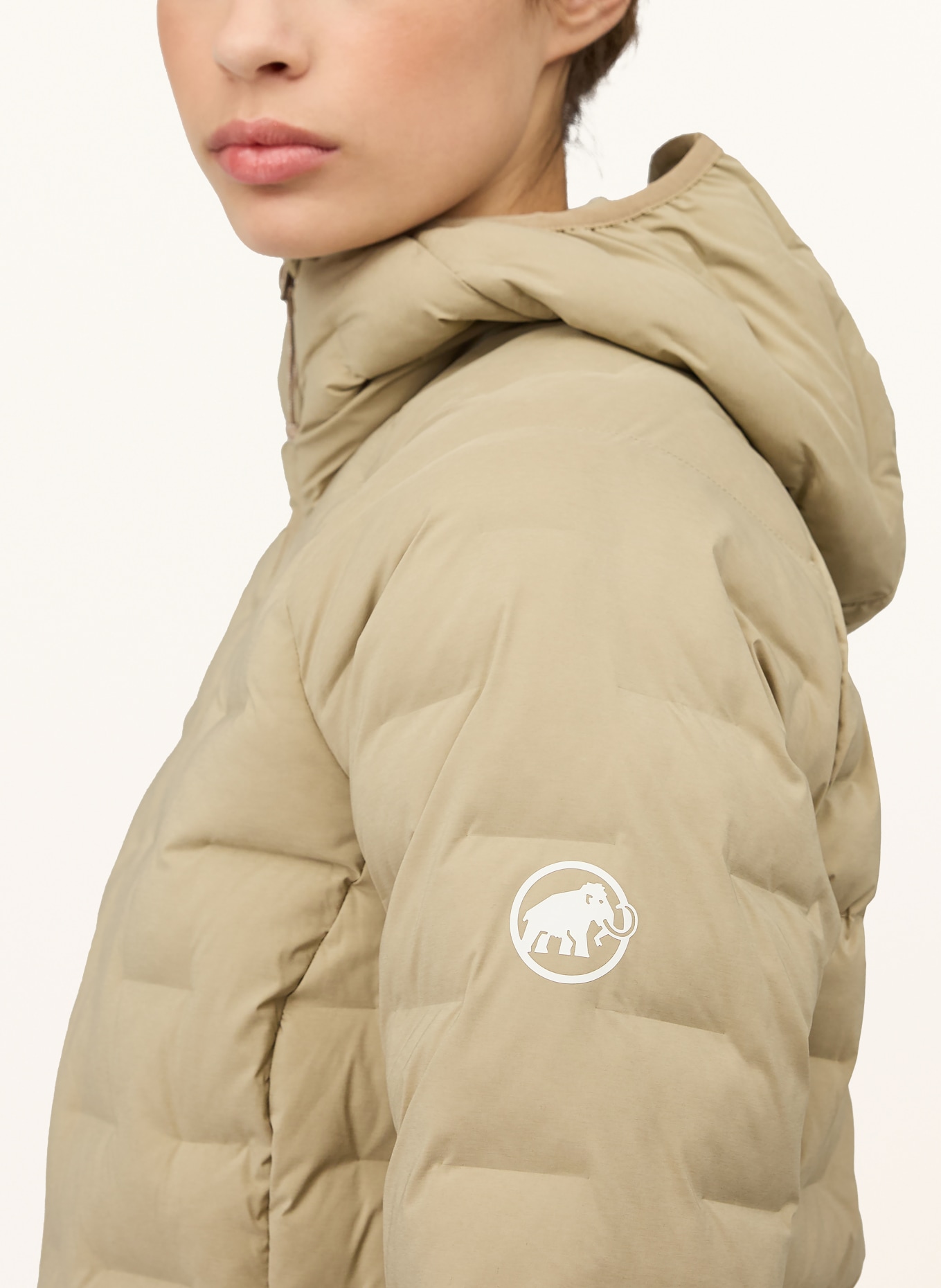 MAMMUT Prošívaná bunda SENDER IN: BÉŽOVÁ / BÍLÁ