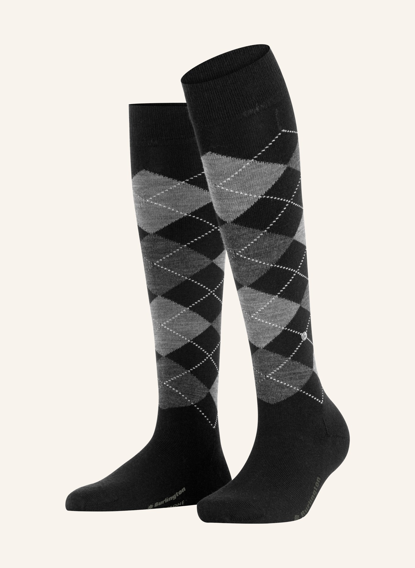 Burlington MARYLEBONE Knee-high socks: 3000 BLACK