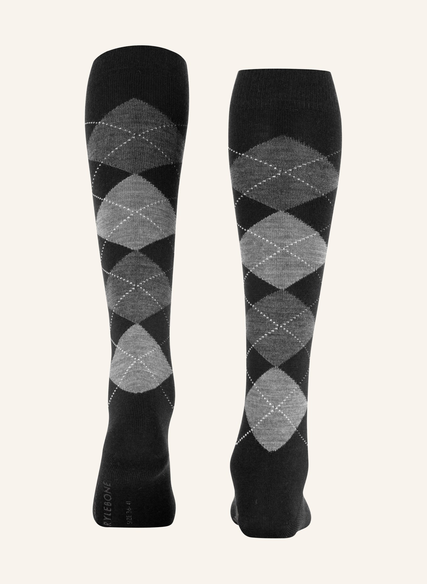 Burlington MARYLEBONE Knee-high socks: 3000 BLACK