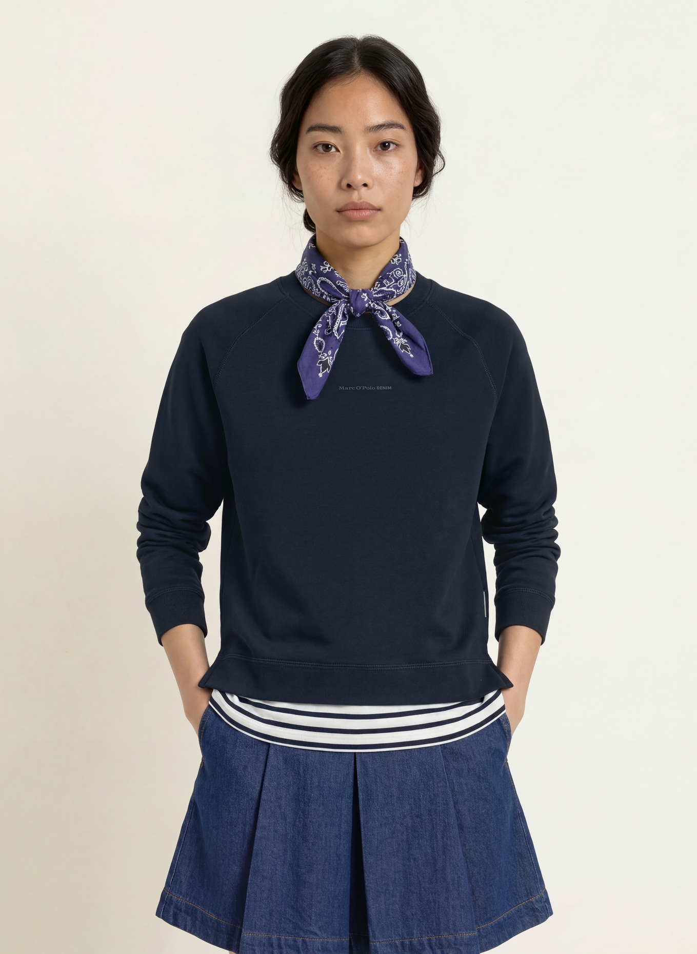 Marc O'Polo DENIM Sweatshirt: DUNKELBLAU