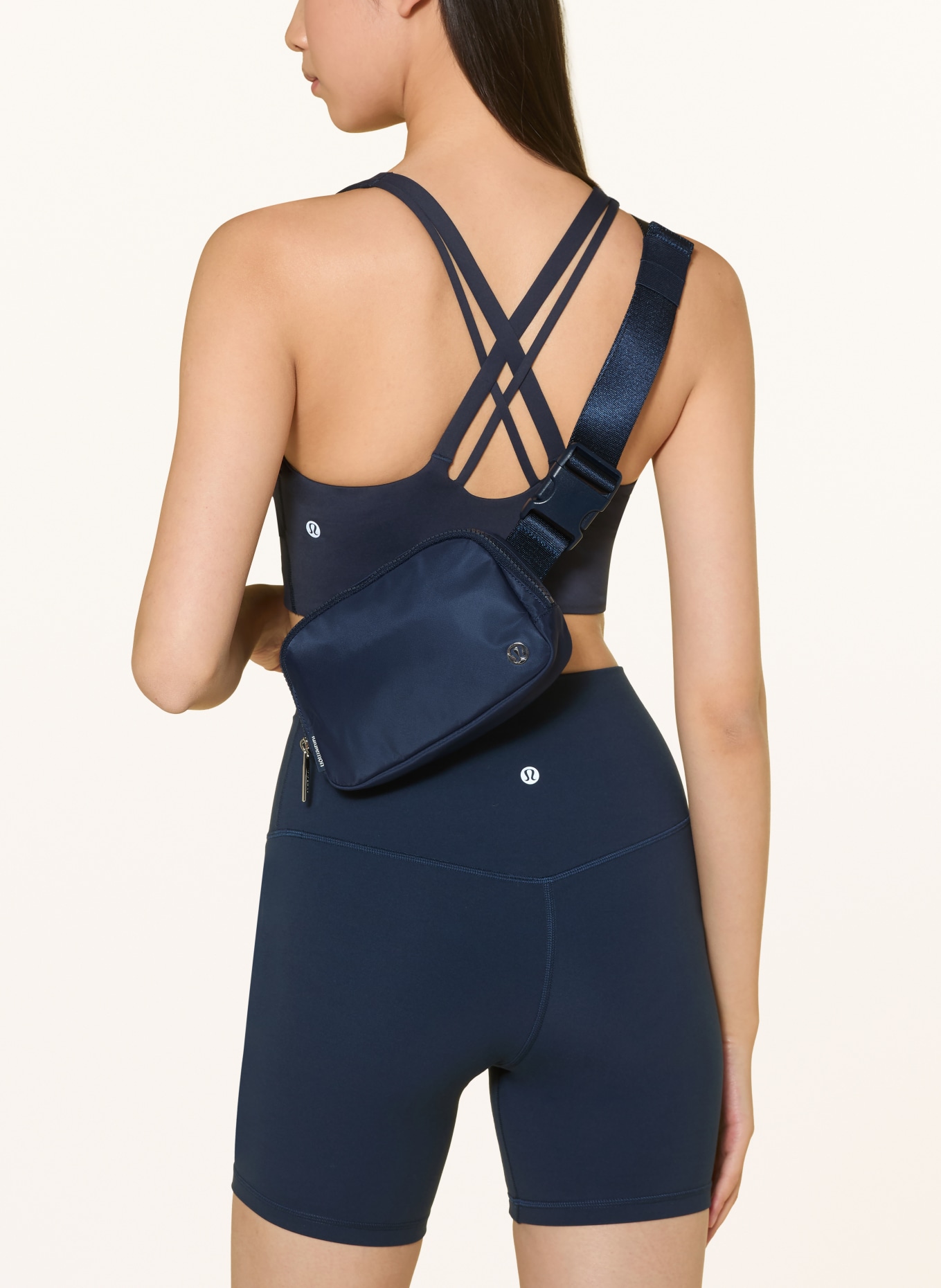 lululemon Geantă de centură EVERYWHERE: ALBASTRU ÎNCHIS / ARGINT