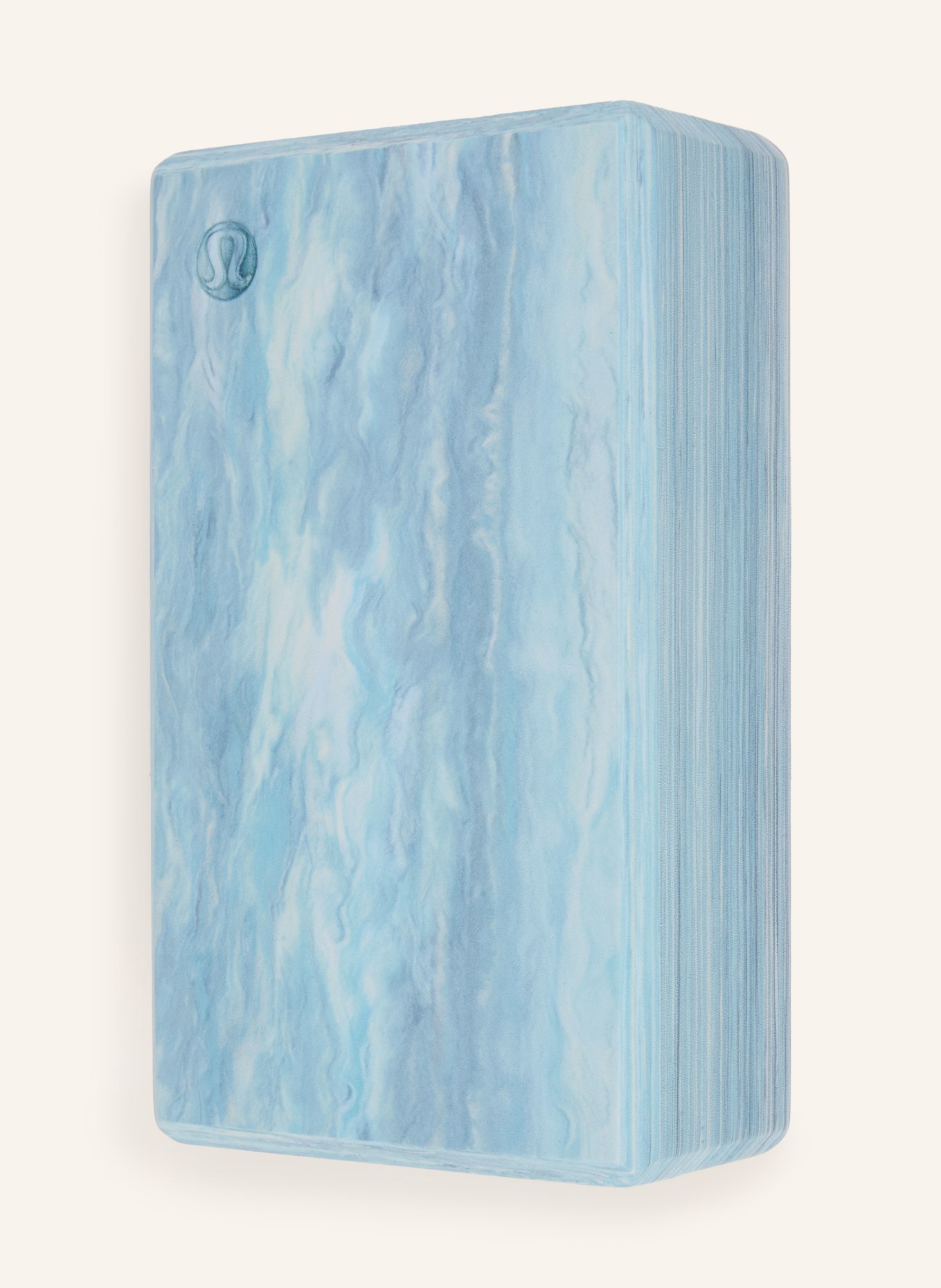 lululemon Yogablok LIFT AND LENGTHEN: LICHTBLAUW / DONKERBLAUW / WIT