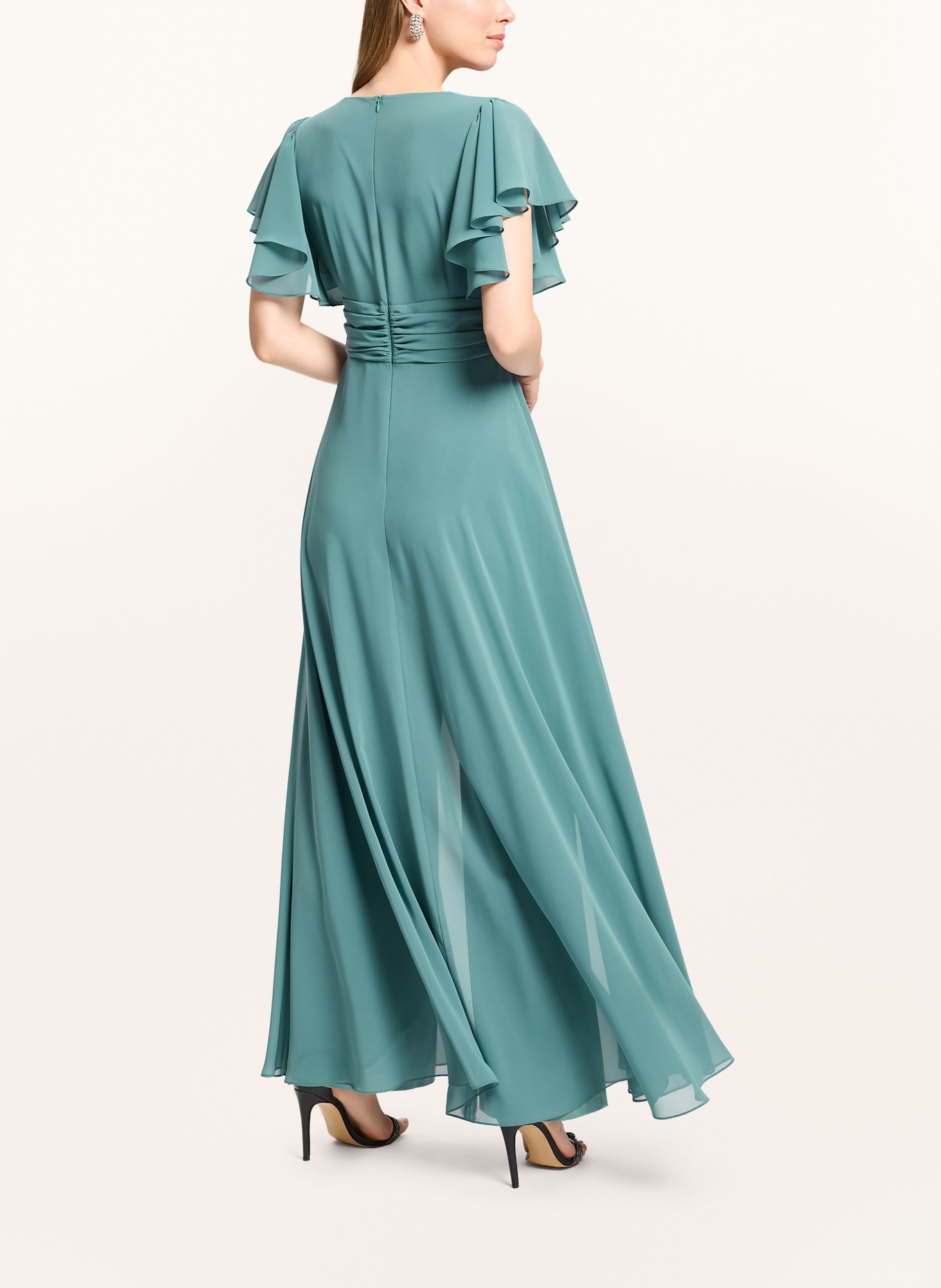 SWING Jumpsuit mit Volants: PETROL