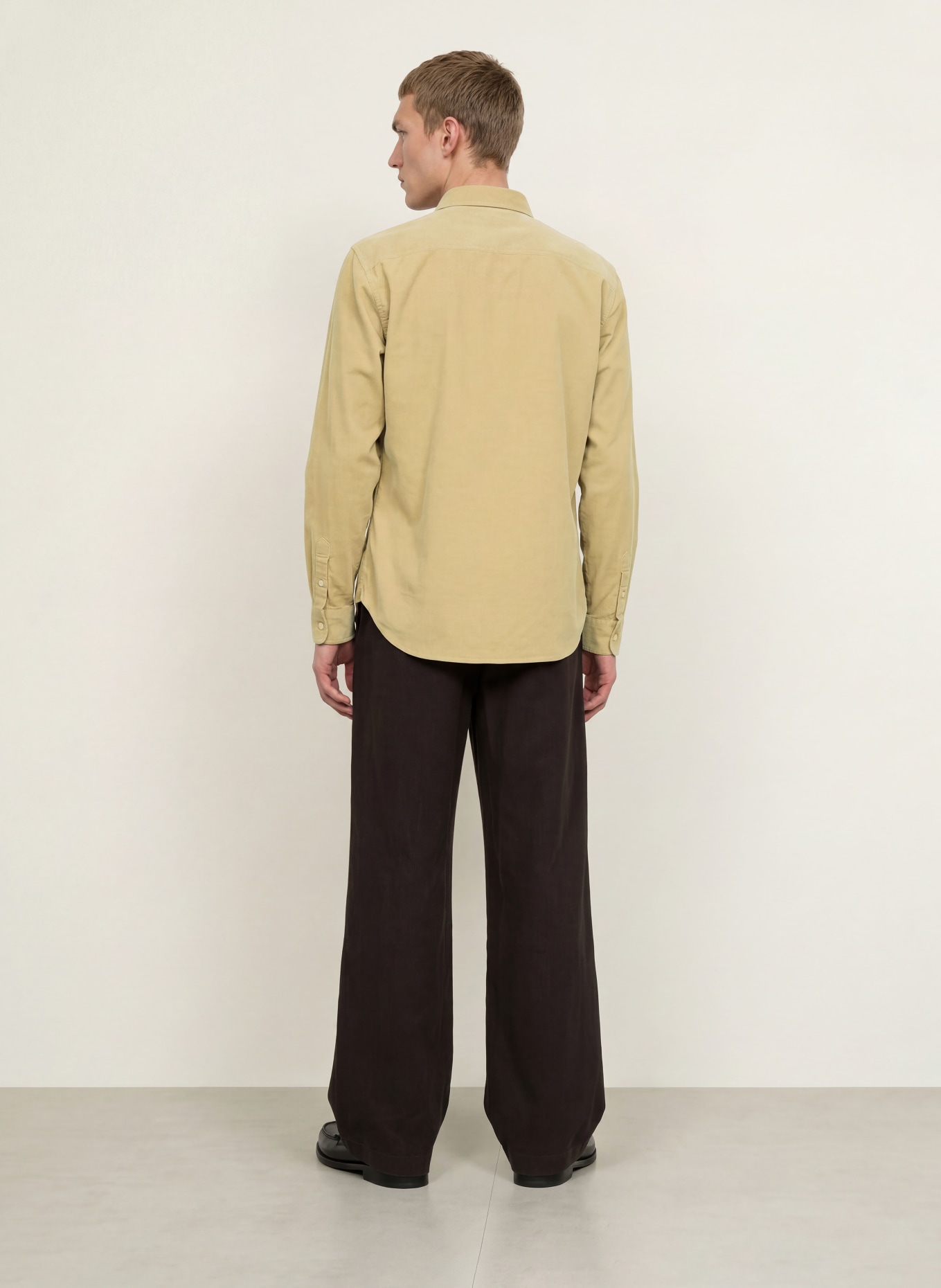 ALLSAINTS Koszula sztruksowa BIRCHWOOD slim fit: JASNOBRĄZOWY