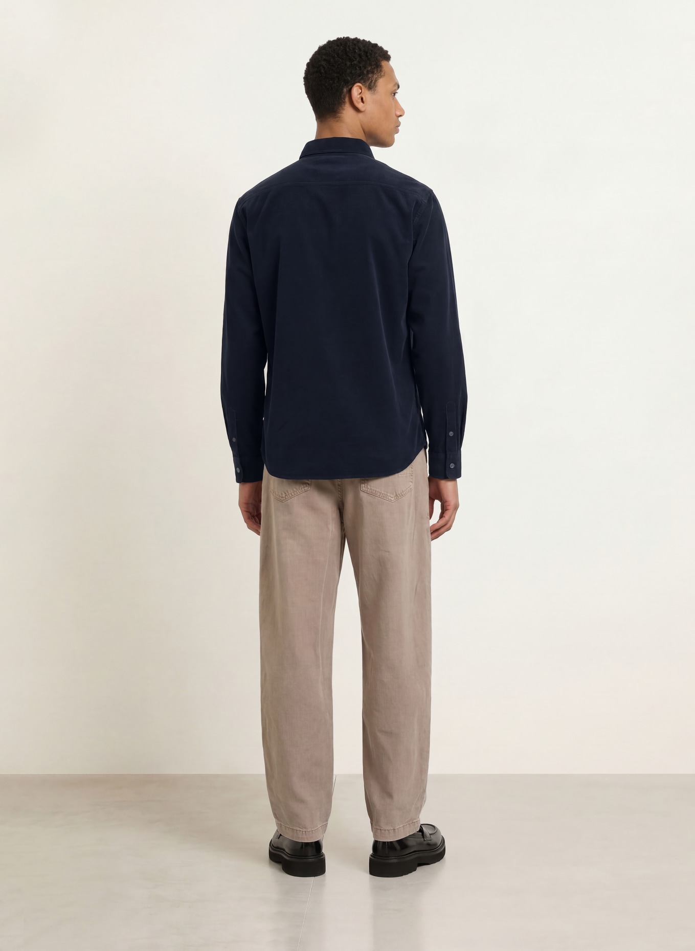 ALLSAINTS Koszula sztruksowa BIRCHWOOD slim fit: GRANATOWY
