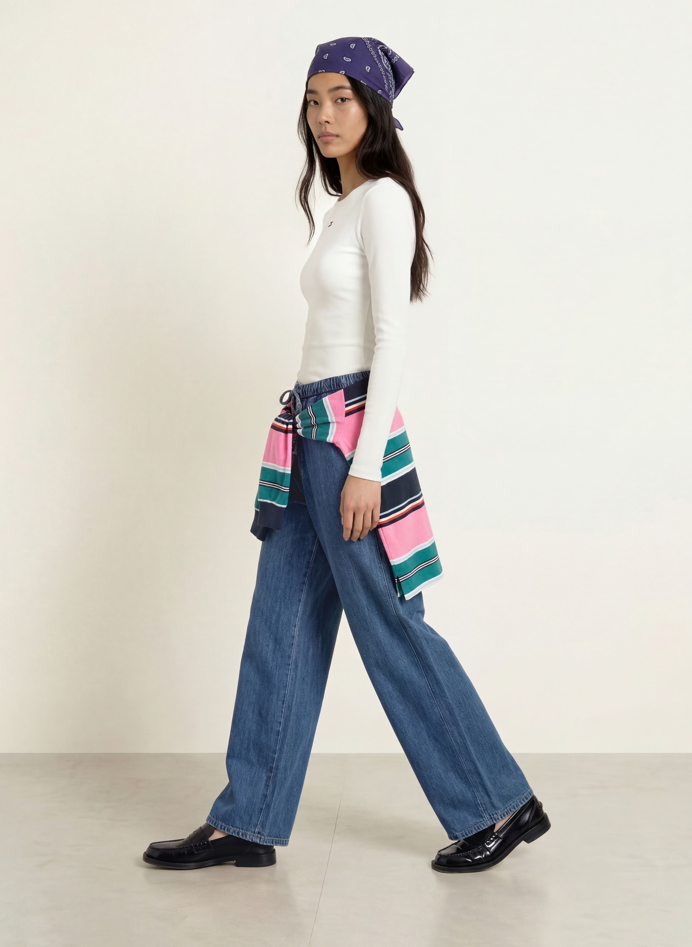 TOMMY JEANS Long sleeve shirt: ECRU