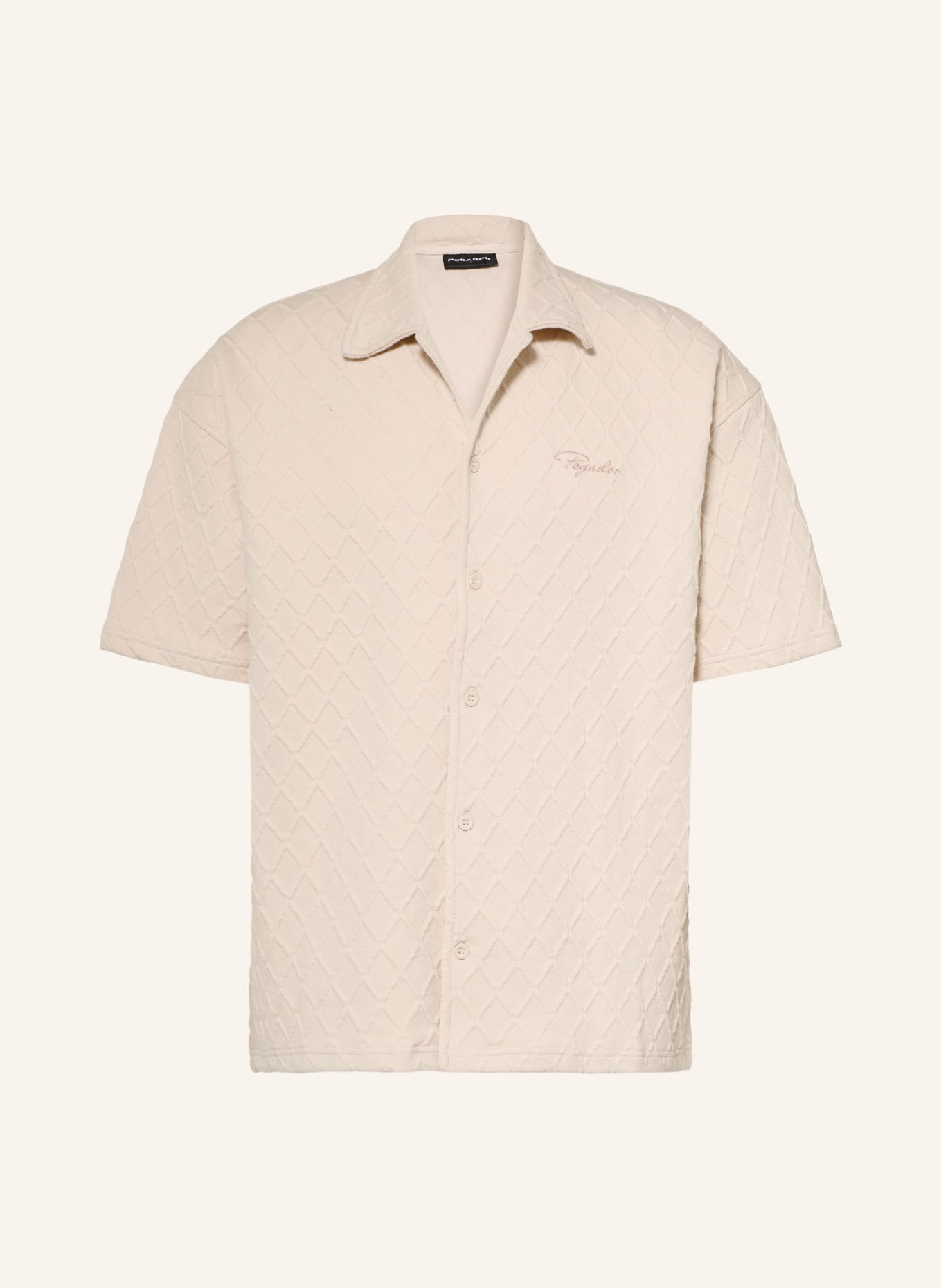 PEGADOR Kurzarm-Hemd JOVREN Comfort Fit: CREME