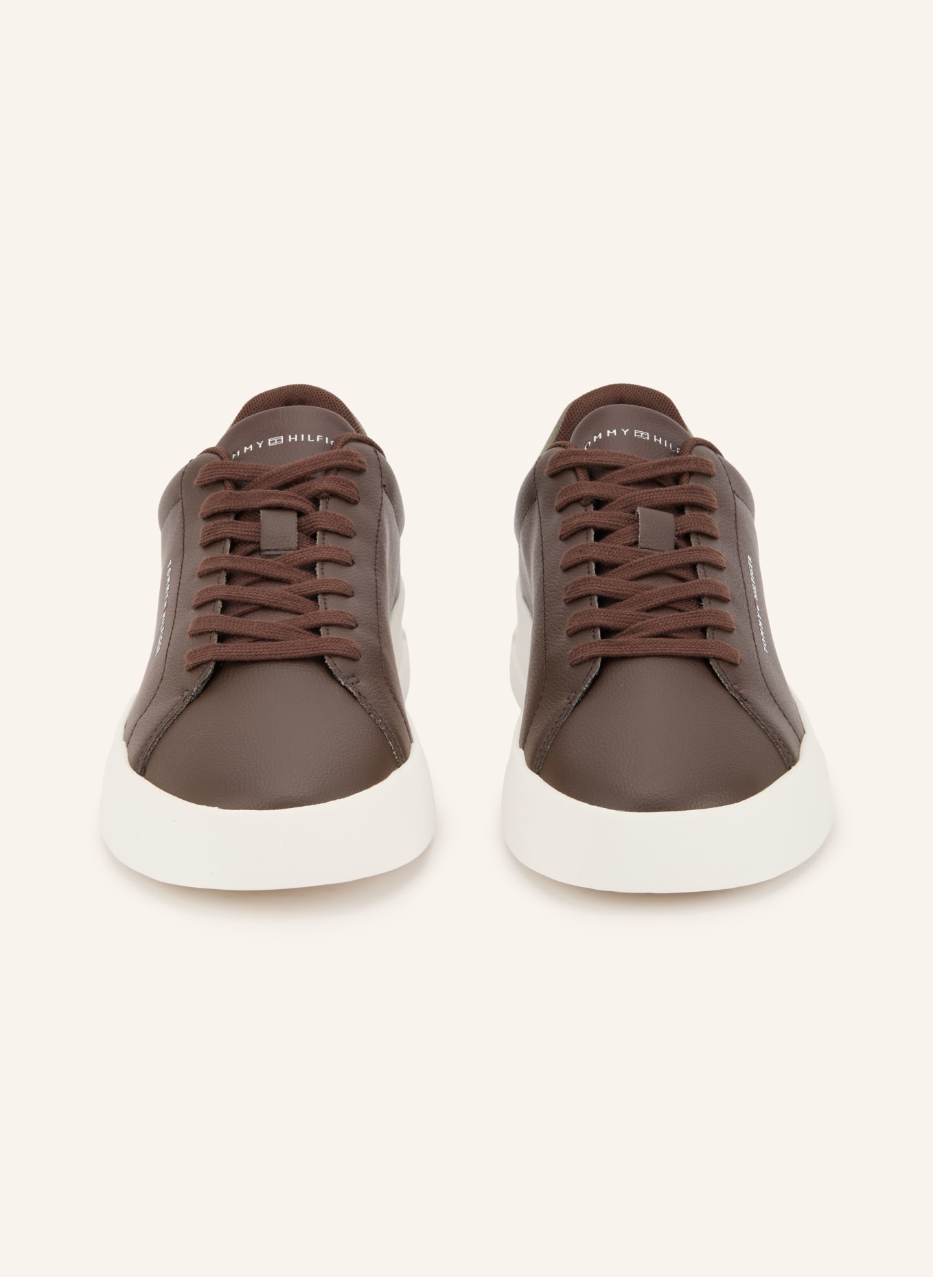 TOMMY HILFIGER Sneaker: DUNKELBRAUN / OLIV