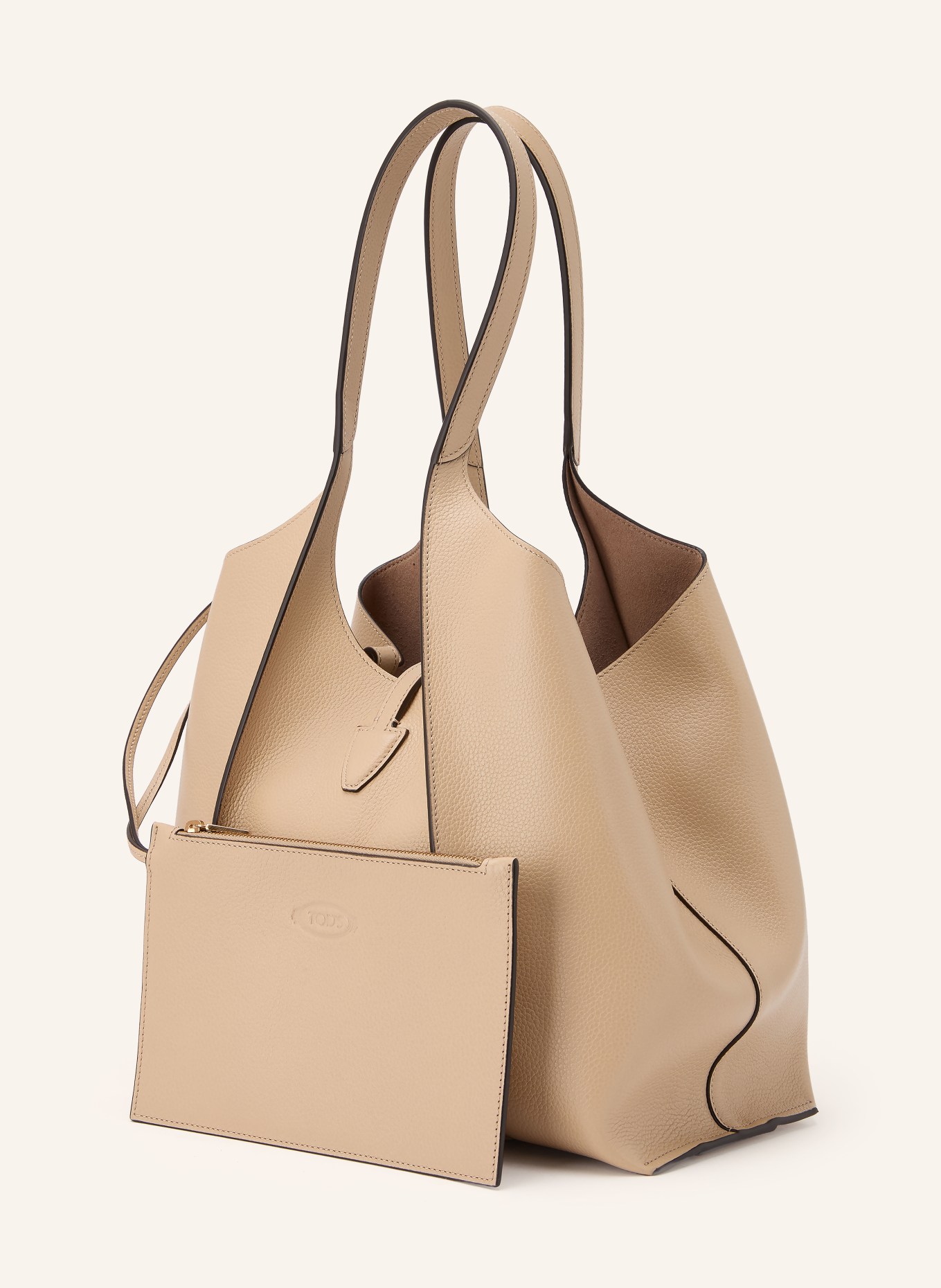 TOD'S Beuteltasche mit Pouch: HELLBRAUN