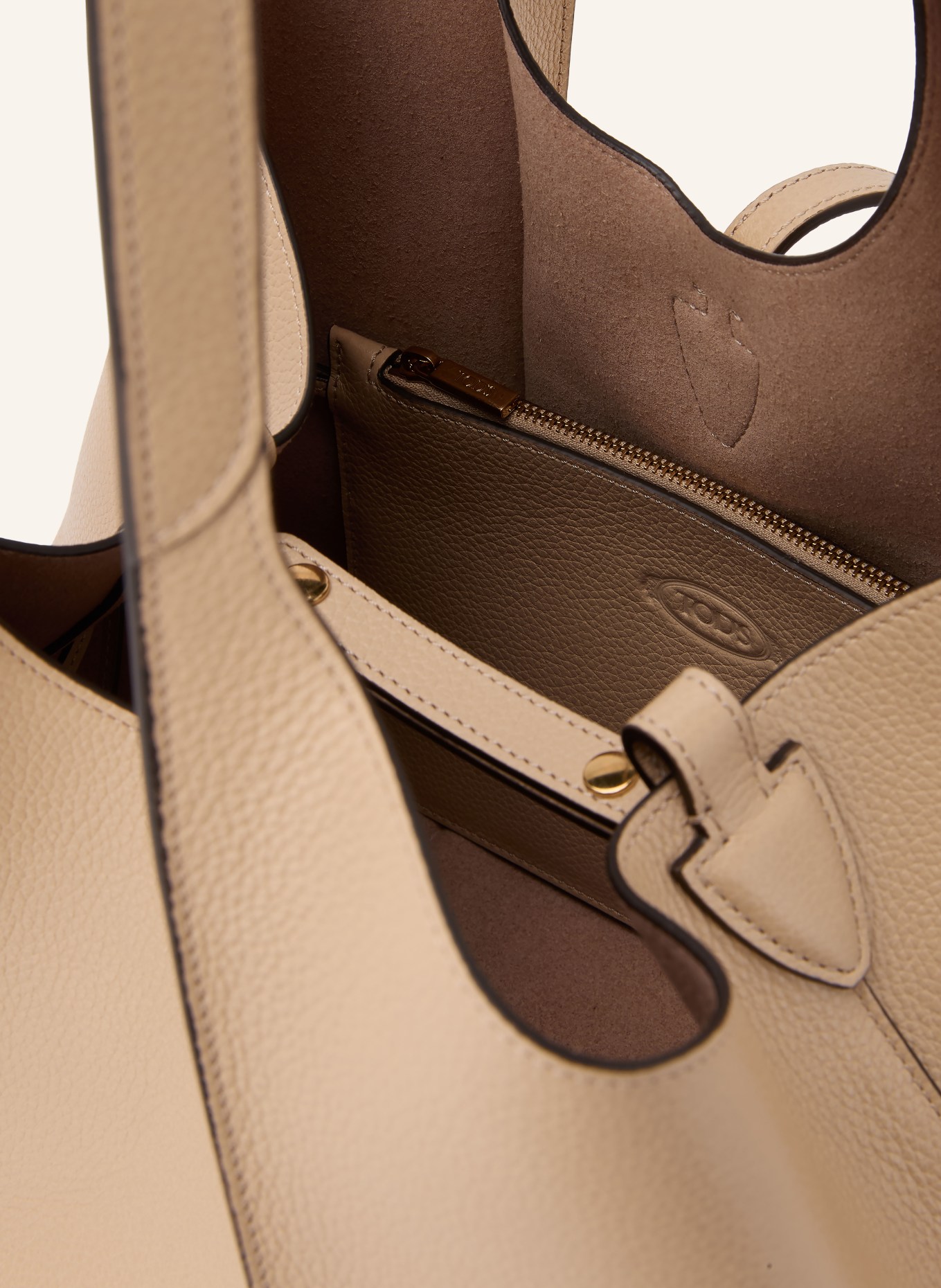 TOD'S Beuteltasche mit Pouch: HELLBRAUN