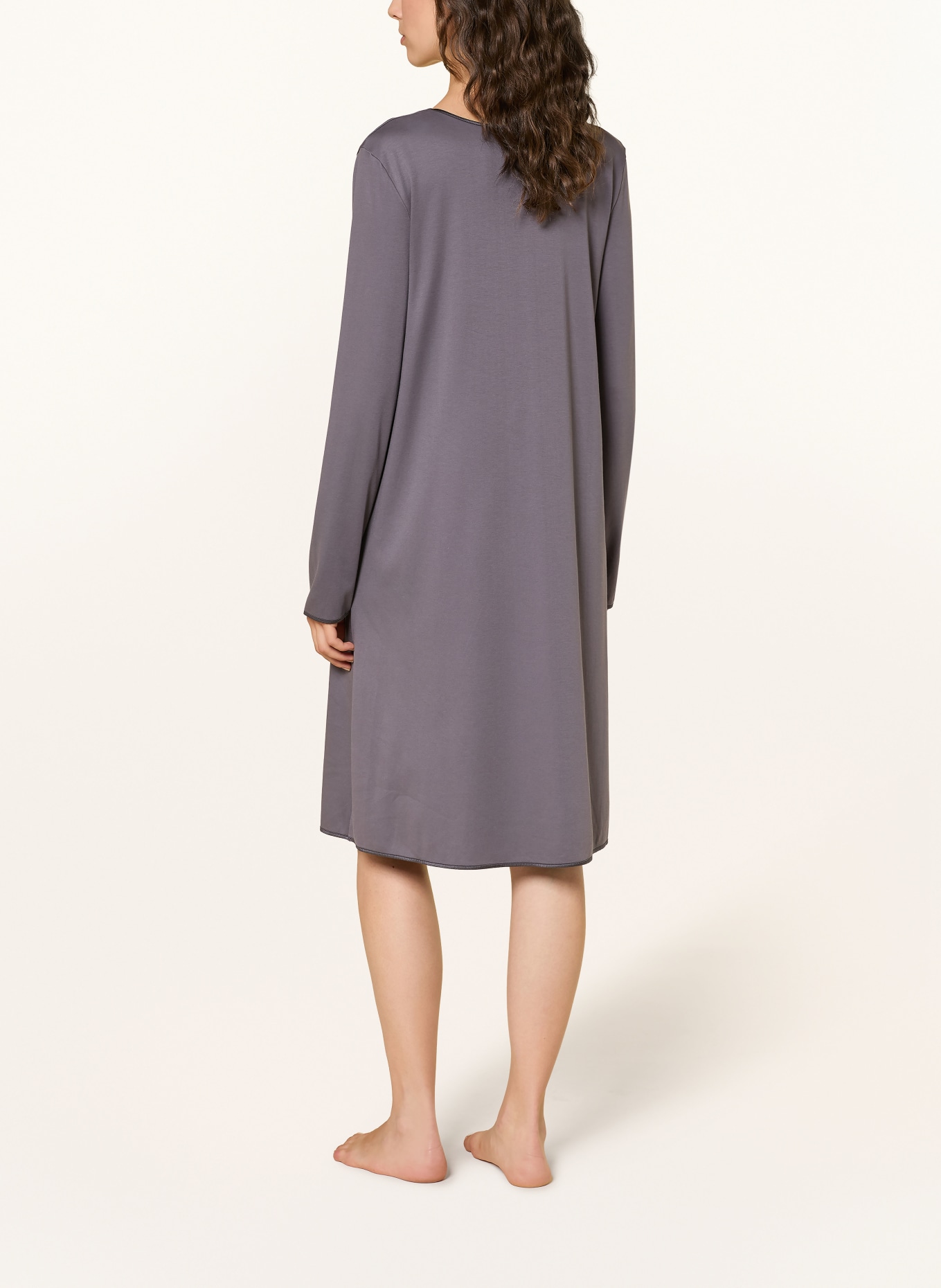 HANRO Nachthemd COTTON SILK: DUNKELGRAU