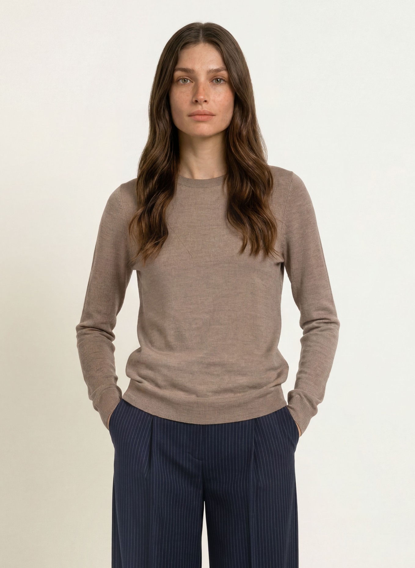 BOSS Pullover FERPINA: HELLBRAUN