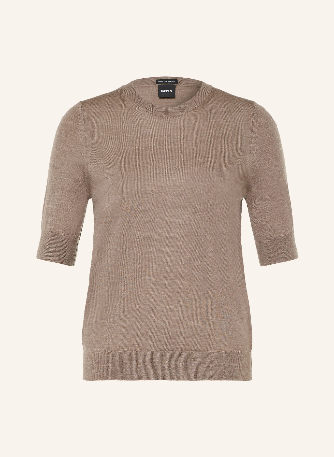 BOSS Strickshirt FARBELLA: BRAUN