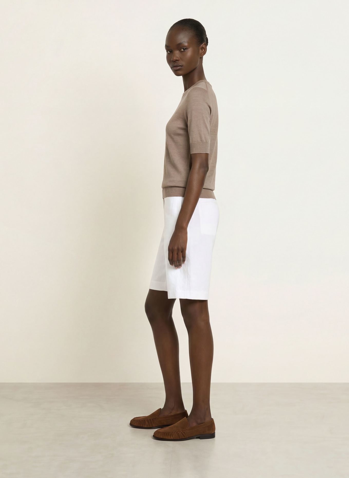 BOSS Strickshirt FARBELLA: BRAUN