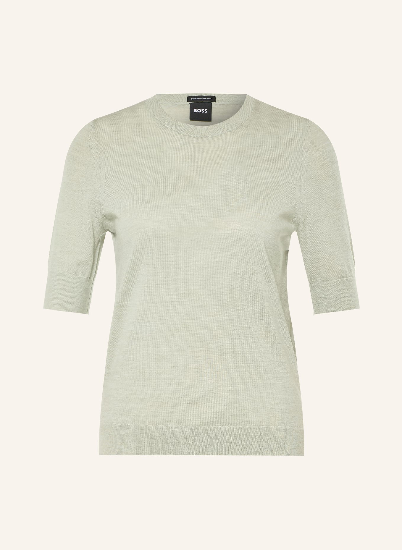 BOSS Strickshirt FARBELLA: HELLGRÜN