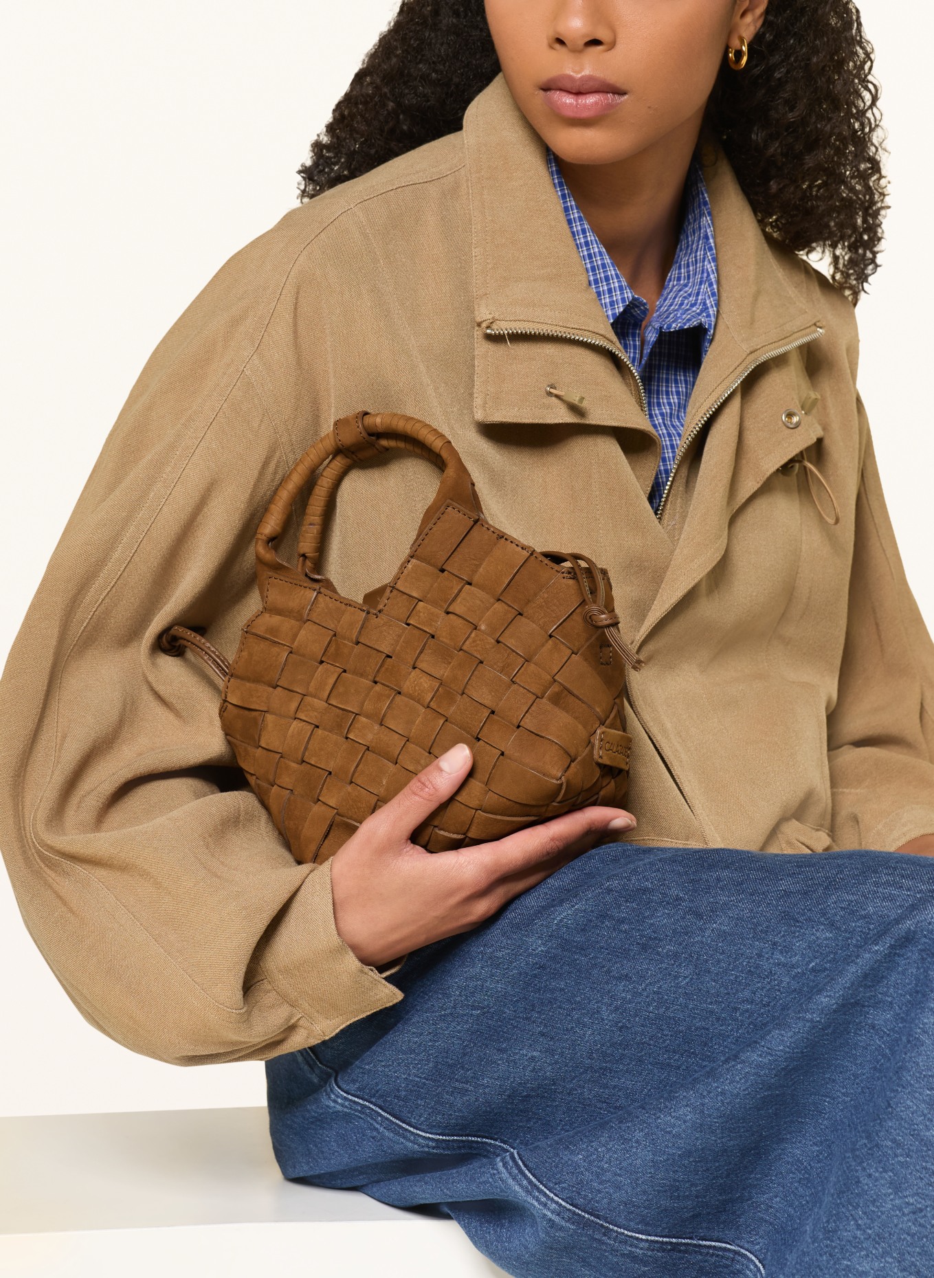 CALA JADE Handtas MISU MINI: COGNAC
