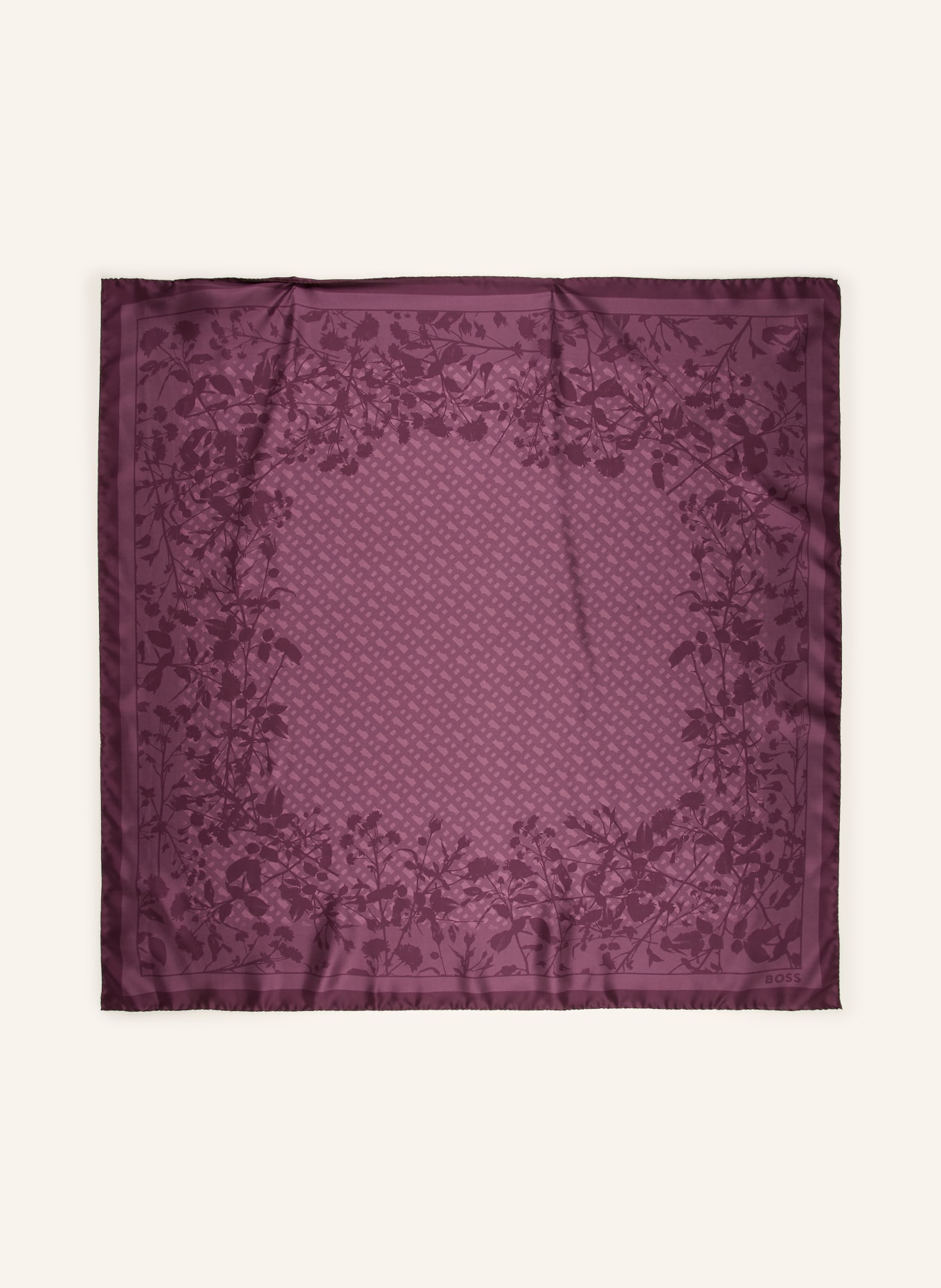 BOSS Silkesscarf LAINY: MÖRKLILA / LILA