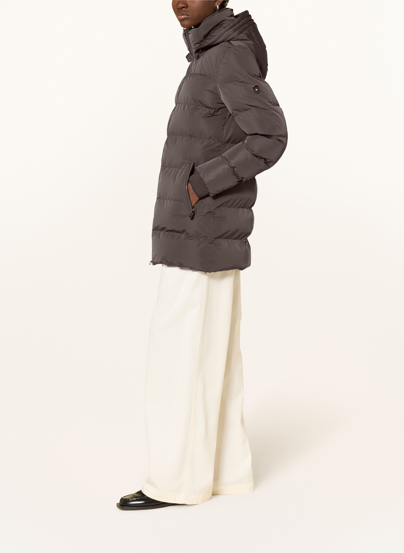 WELLENSTEYN Steppjacke GOLDMINE MEDIUM mit abnehmbarer Kapuze: TAUPE