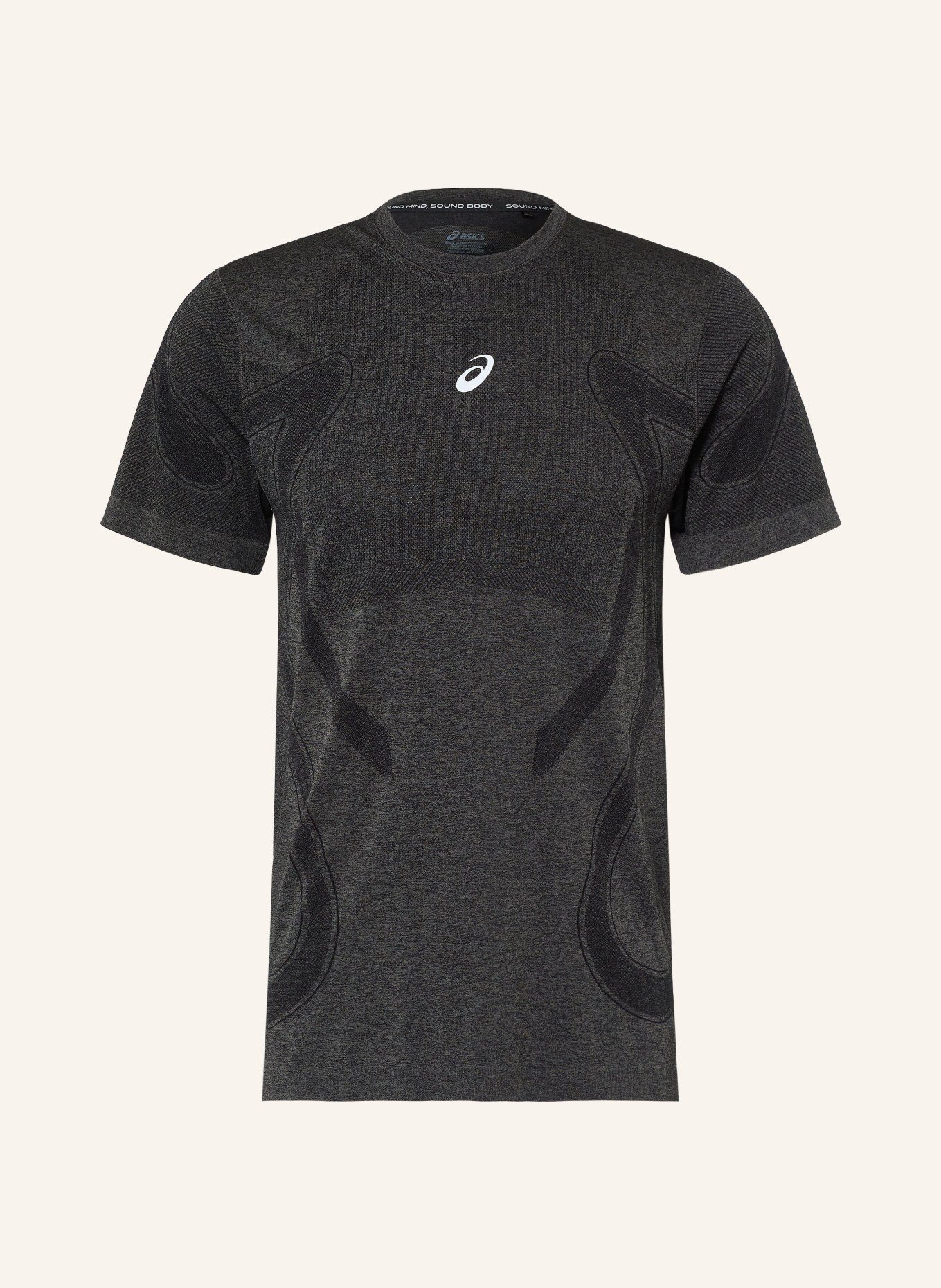 ASICS T-shirt de course ROAD SEAMLESS SS: NOIR